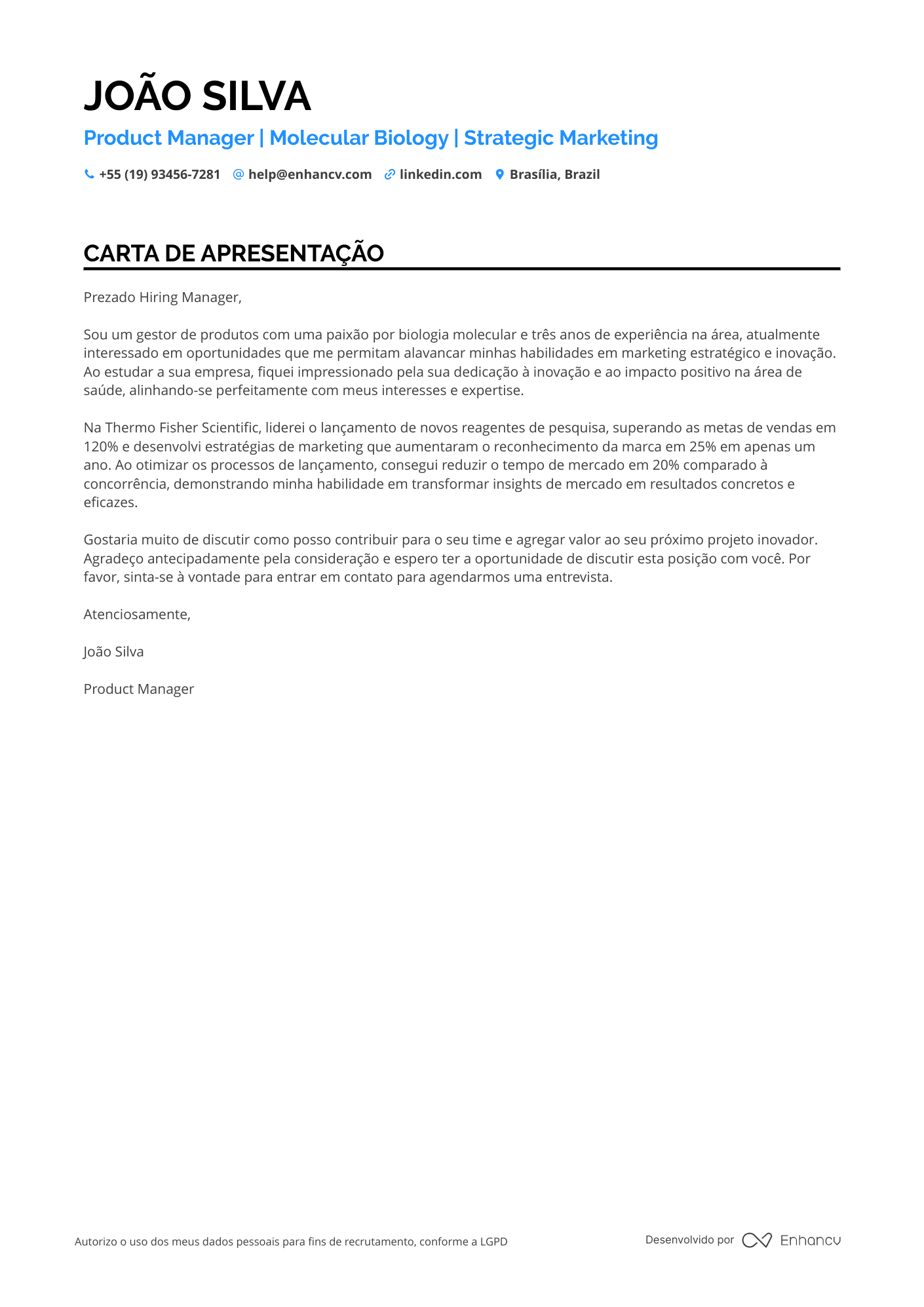 Gerente de Produto Meio período