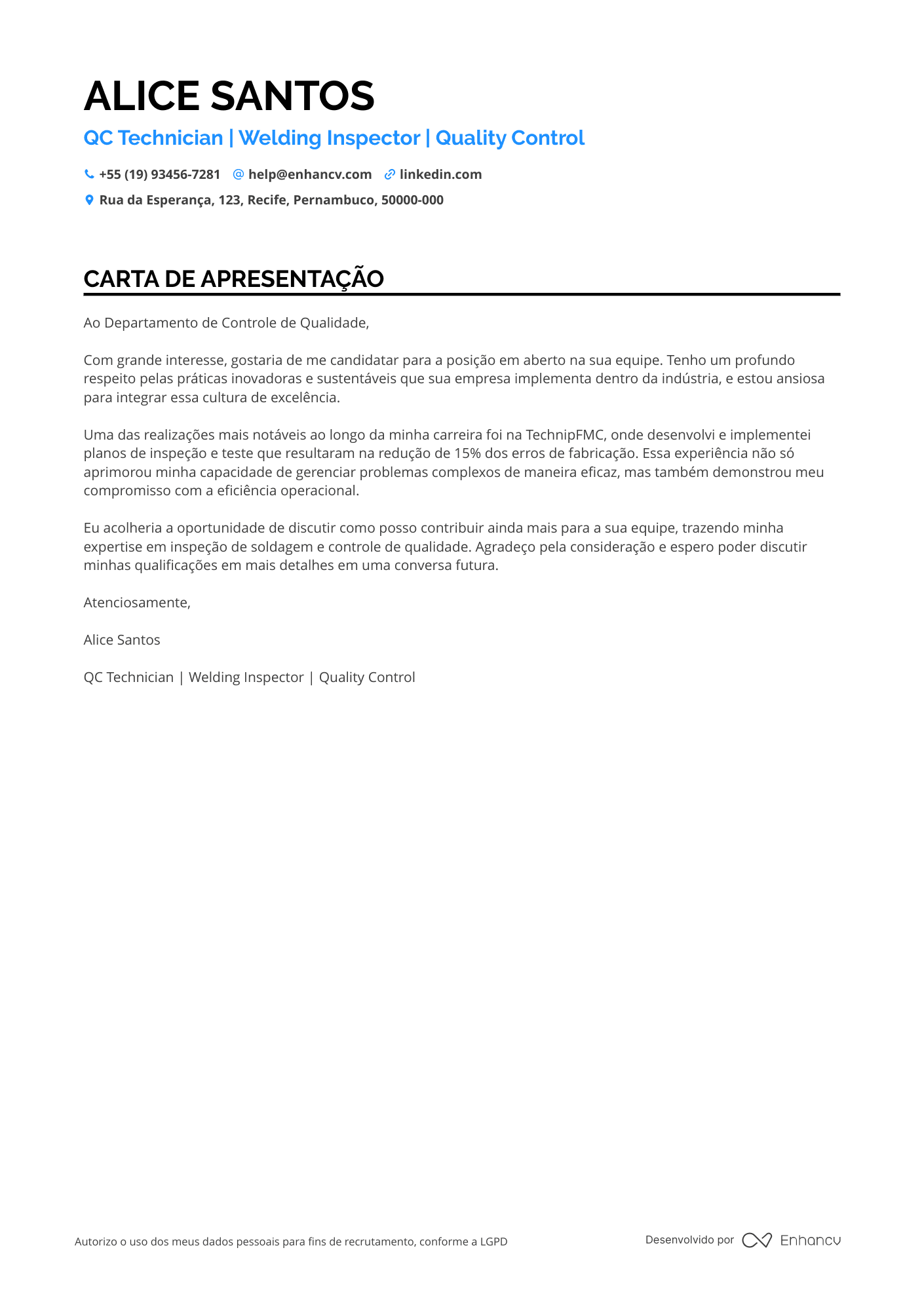Inspetor de Qualidade em Construção