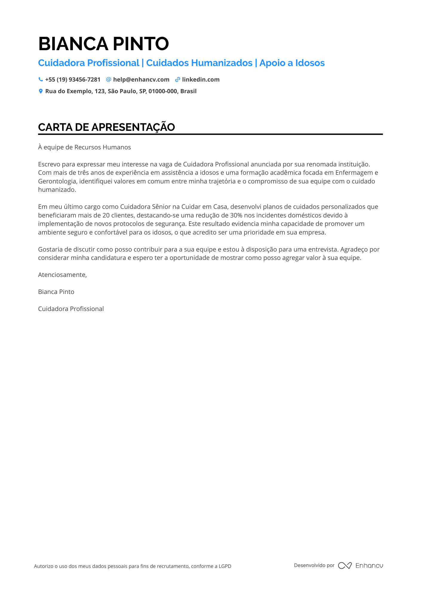Cuidador de Idosos com Experiência em Demência