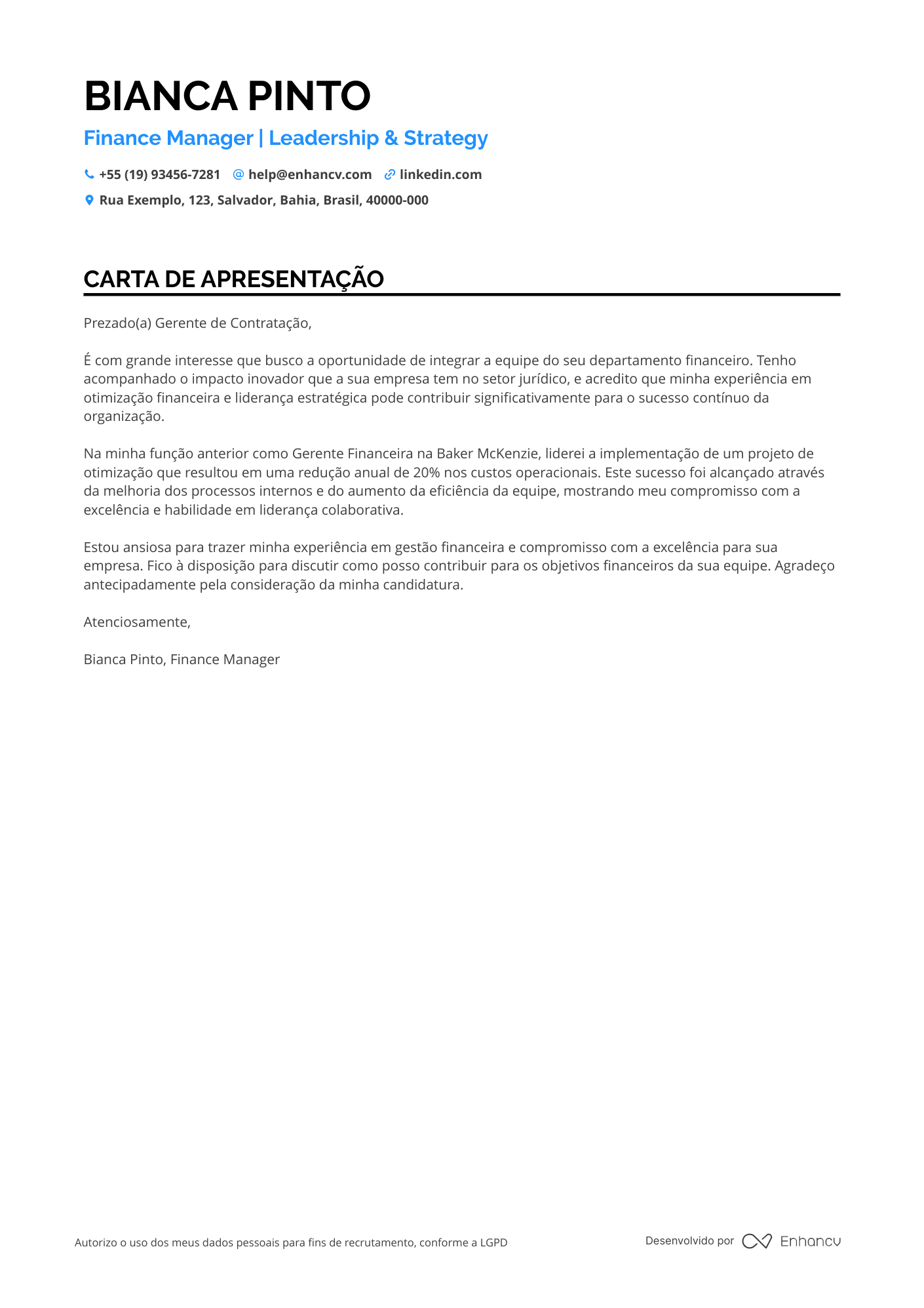 Gerente Comercial de Serviços Financeiros