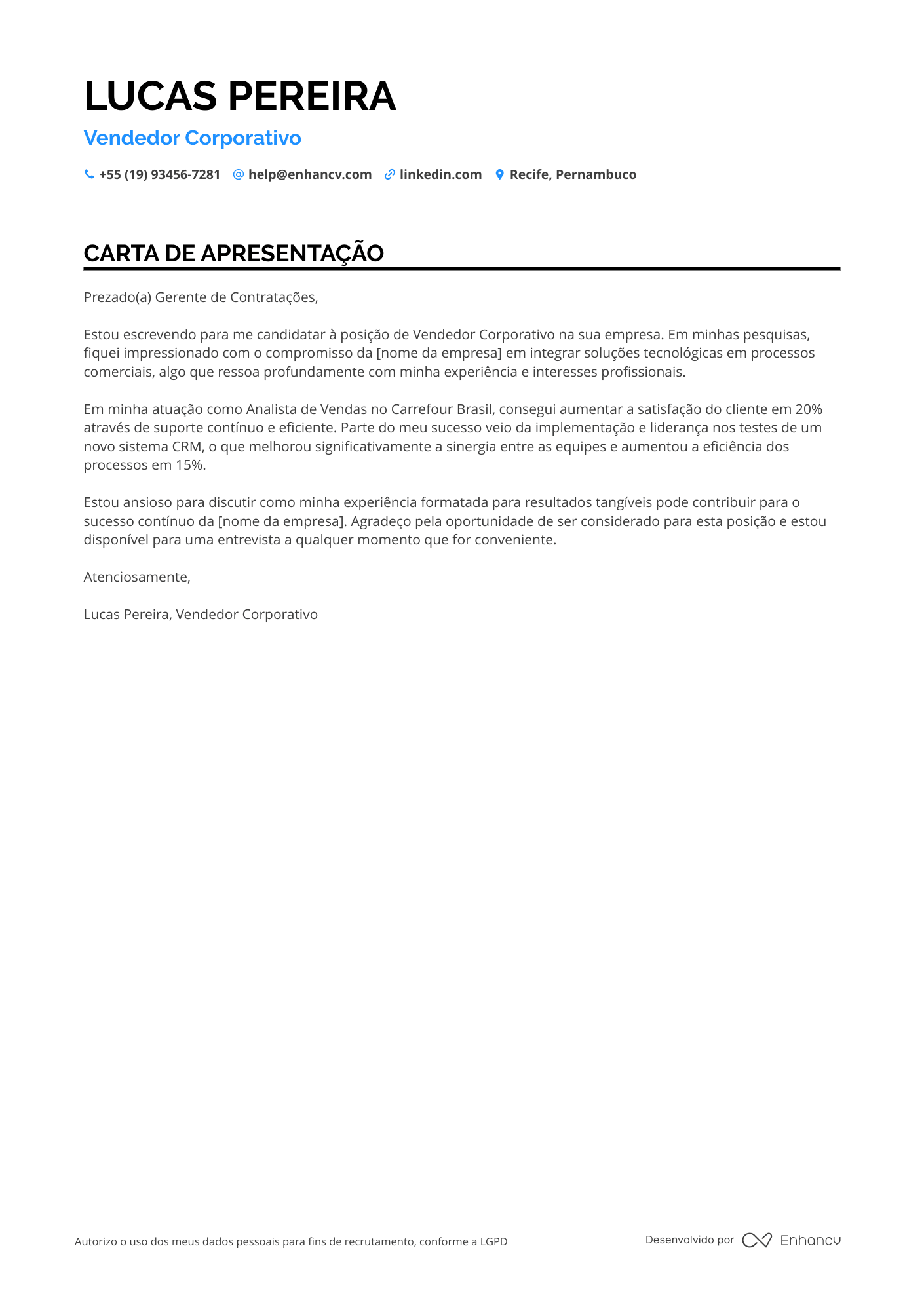 Gerente Comercial Júnior