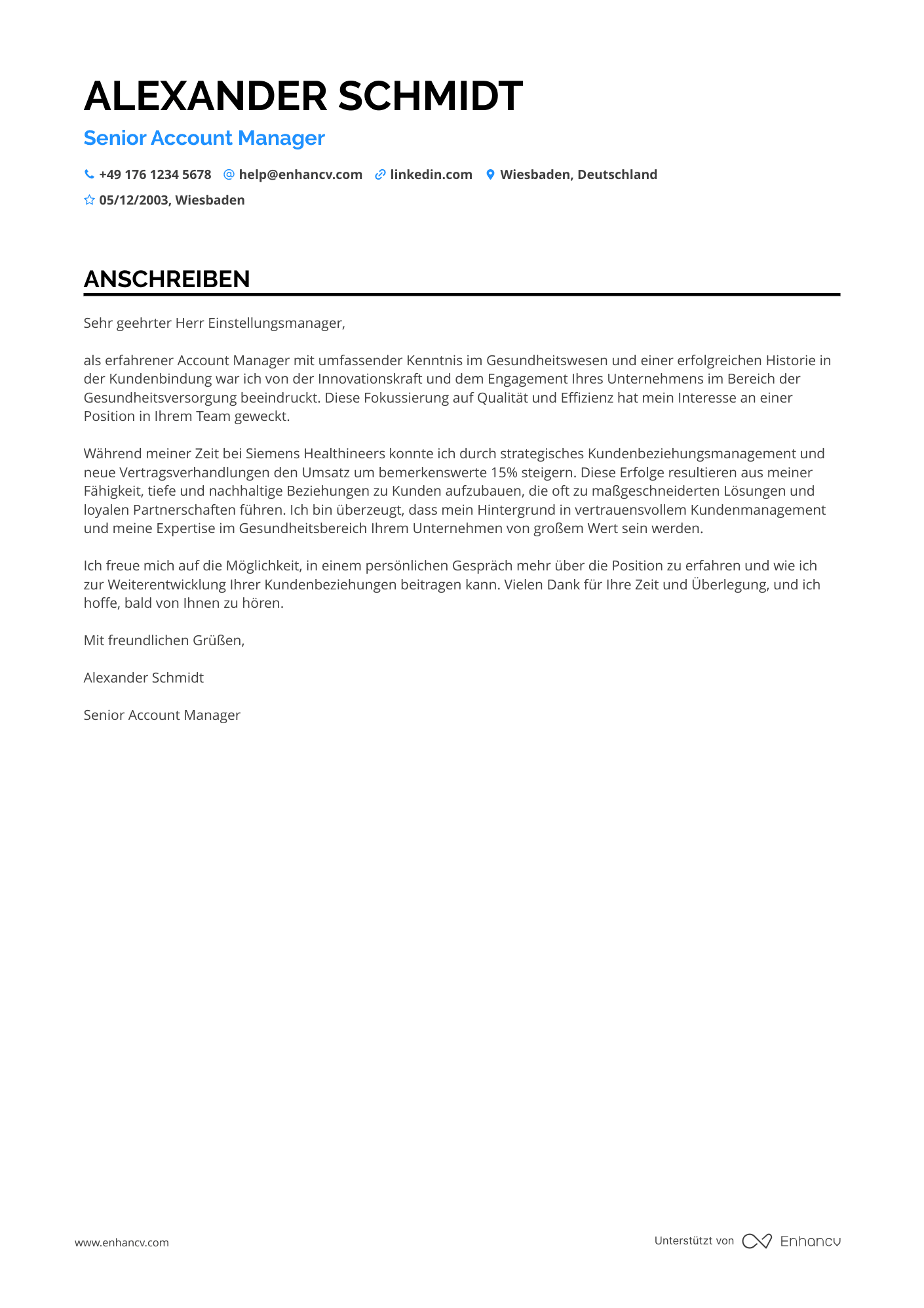 Account Manager für Gesundheitswesen