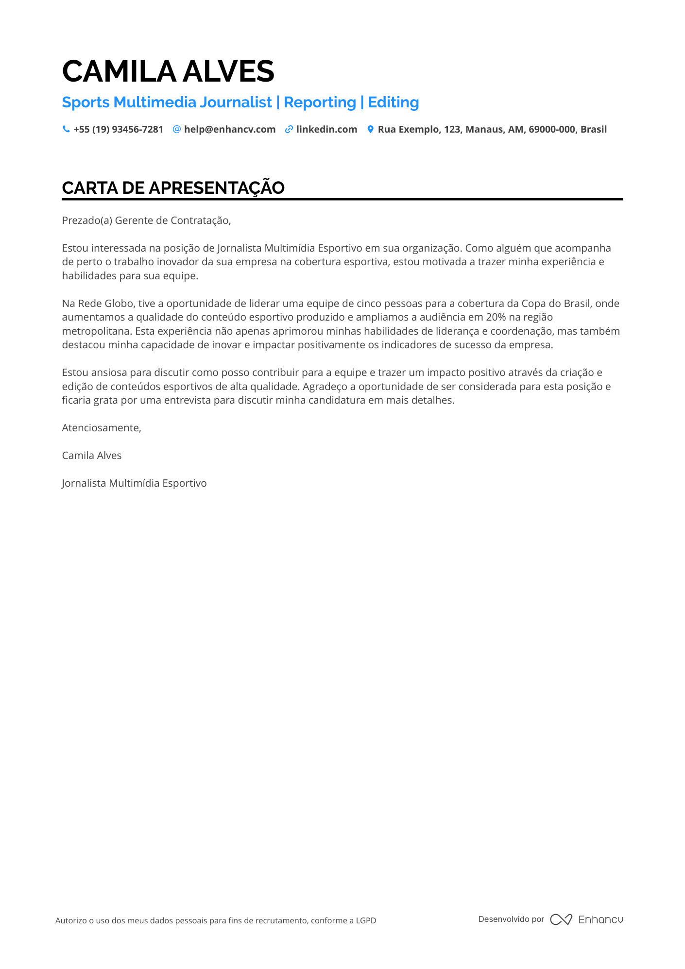 Jornalista de Esportes