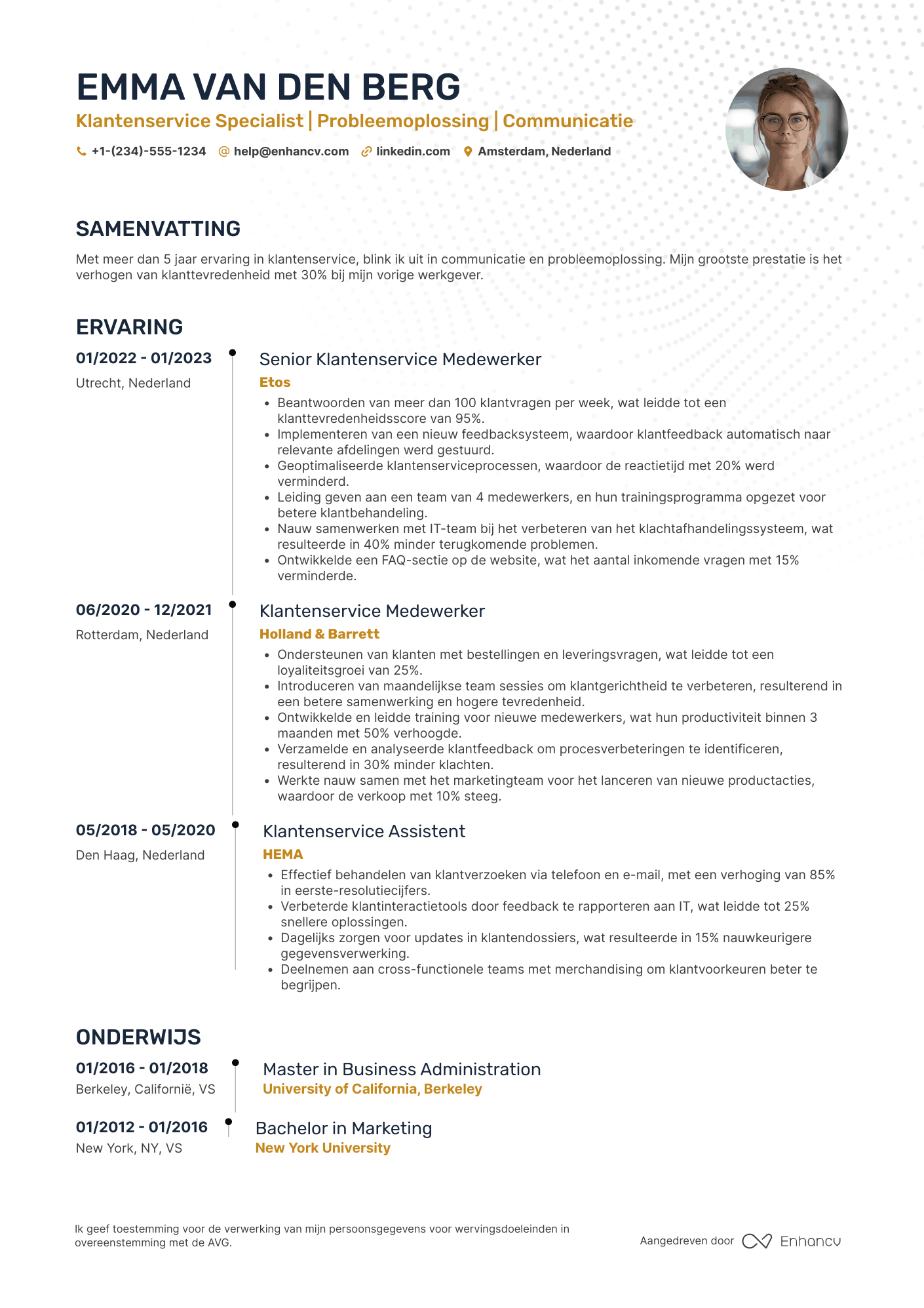 CV voor Kruidvat Klantenservice Medewerker