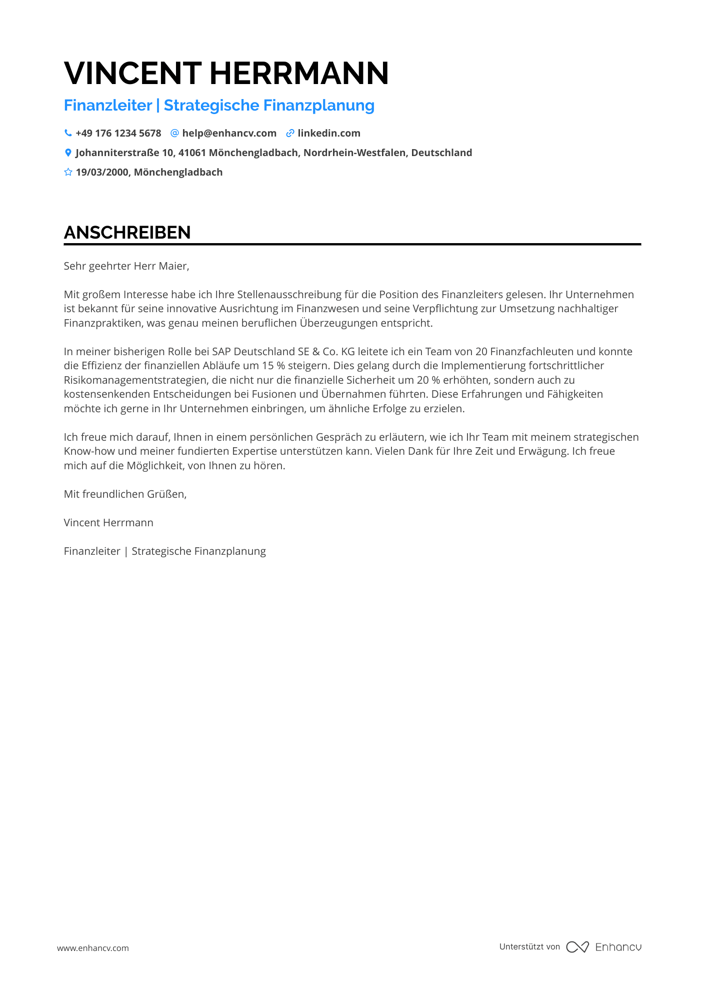 Finanzwesen Direktor