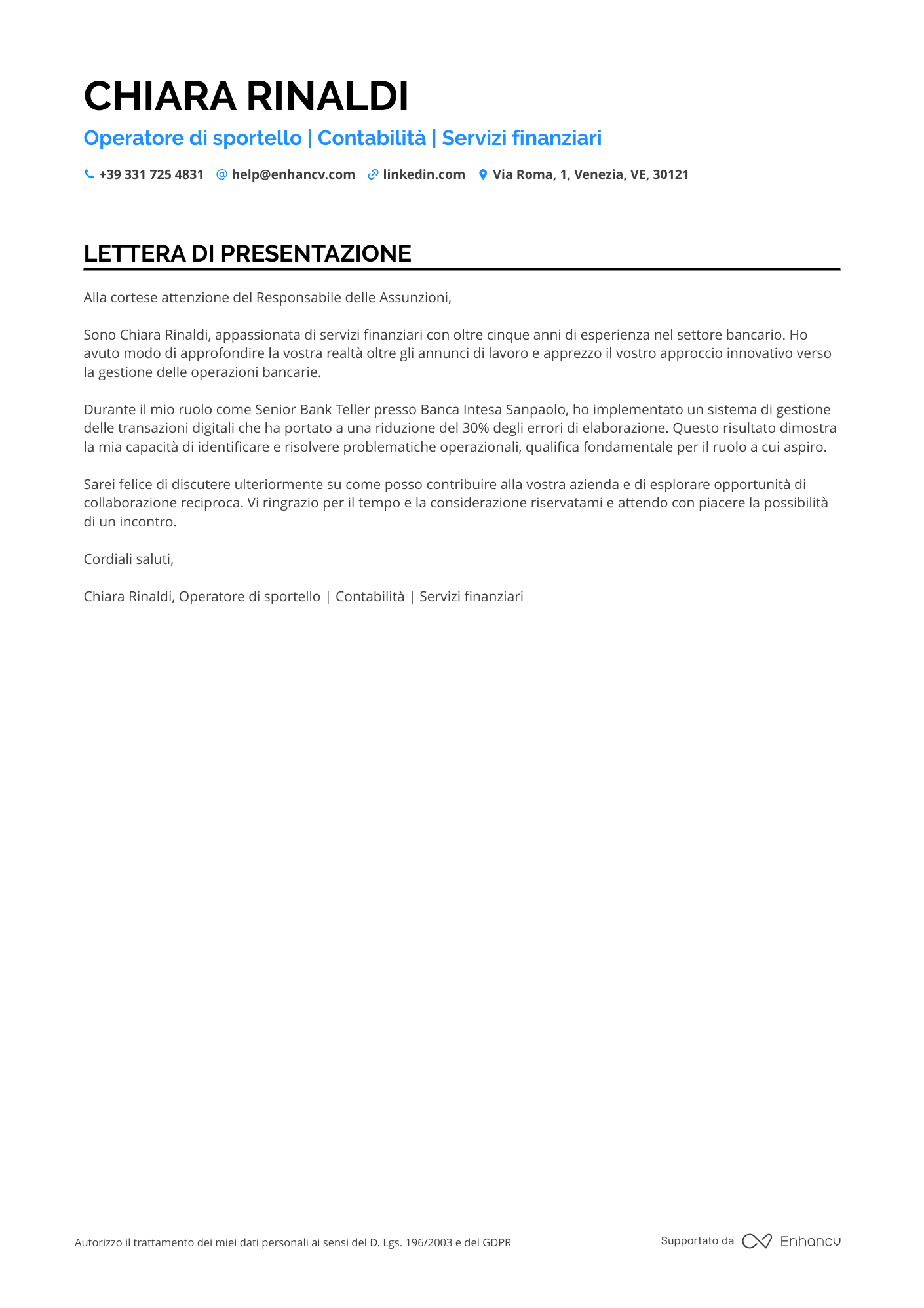 Operatore di Banca