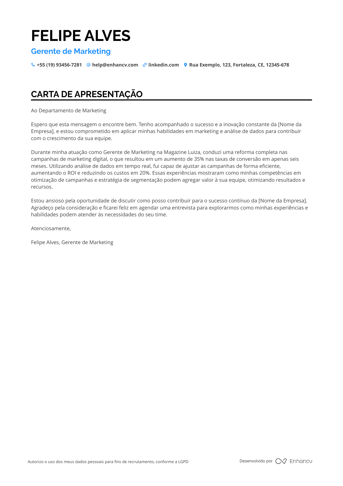 Gerente Administrativo de Marketing