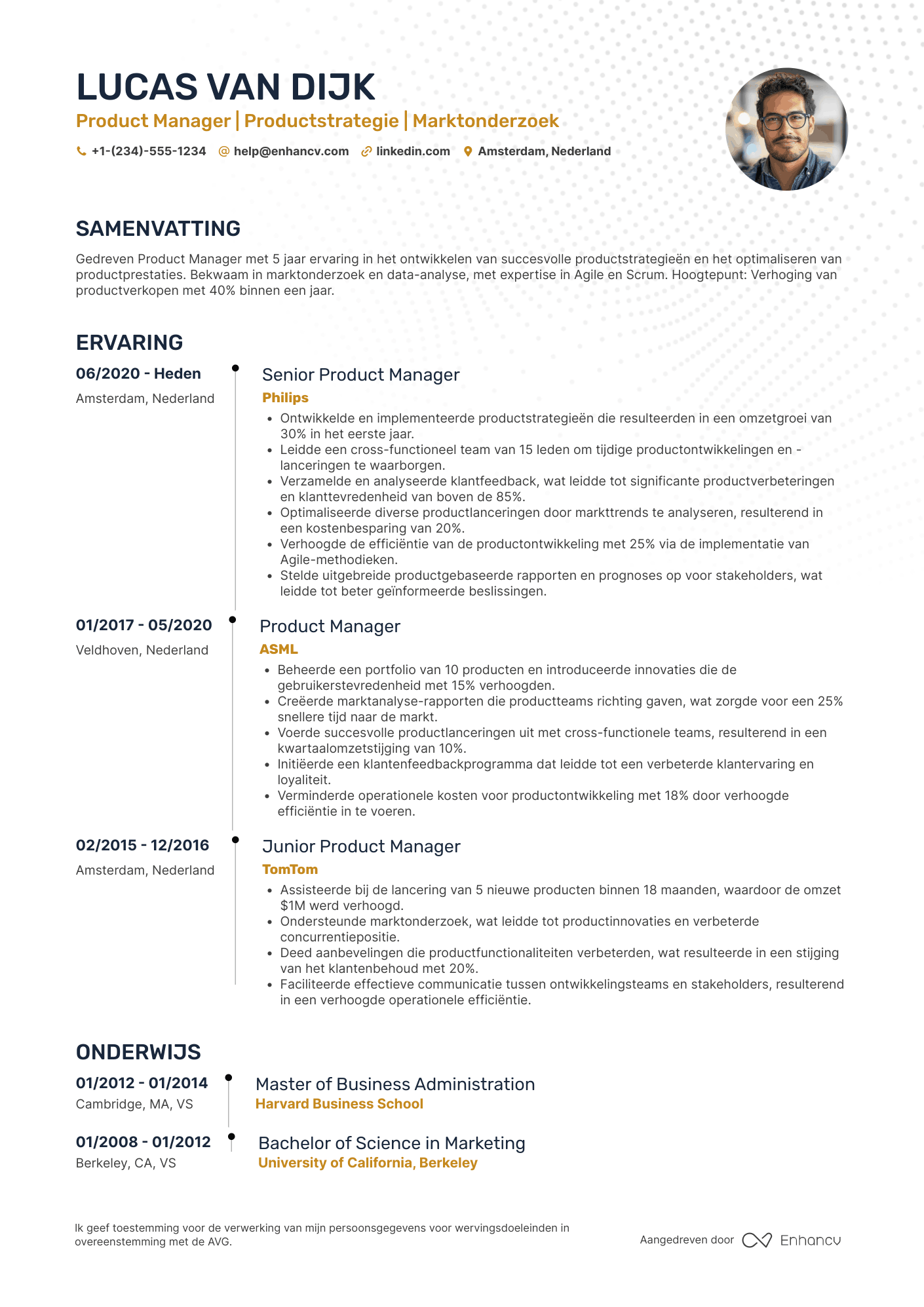 CV voor Product Manager