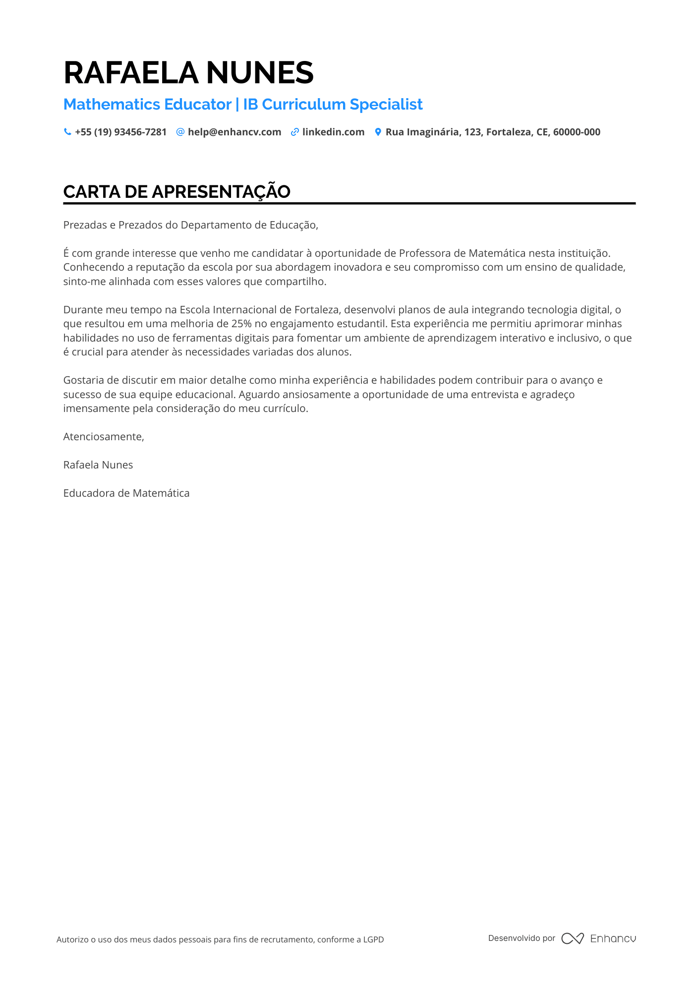 Professor de Matemática para Cursos de Pós Graduação