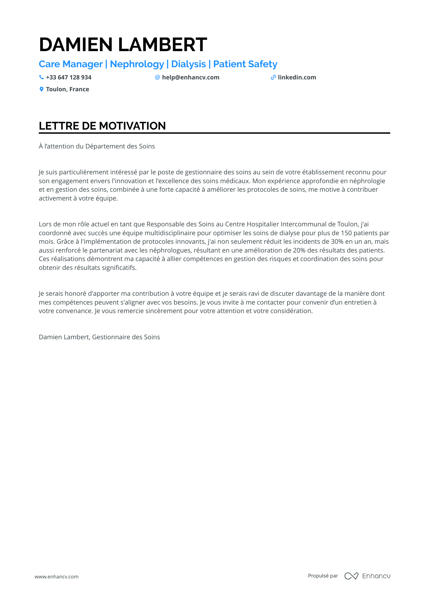 Infirmière en chef
