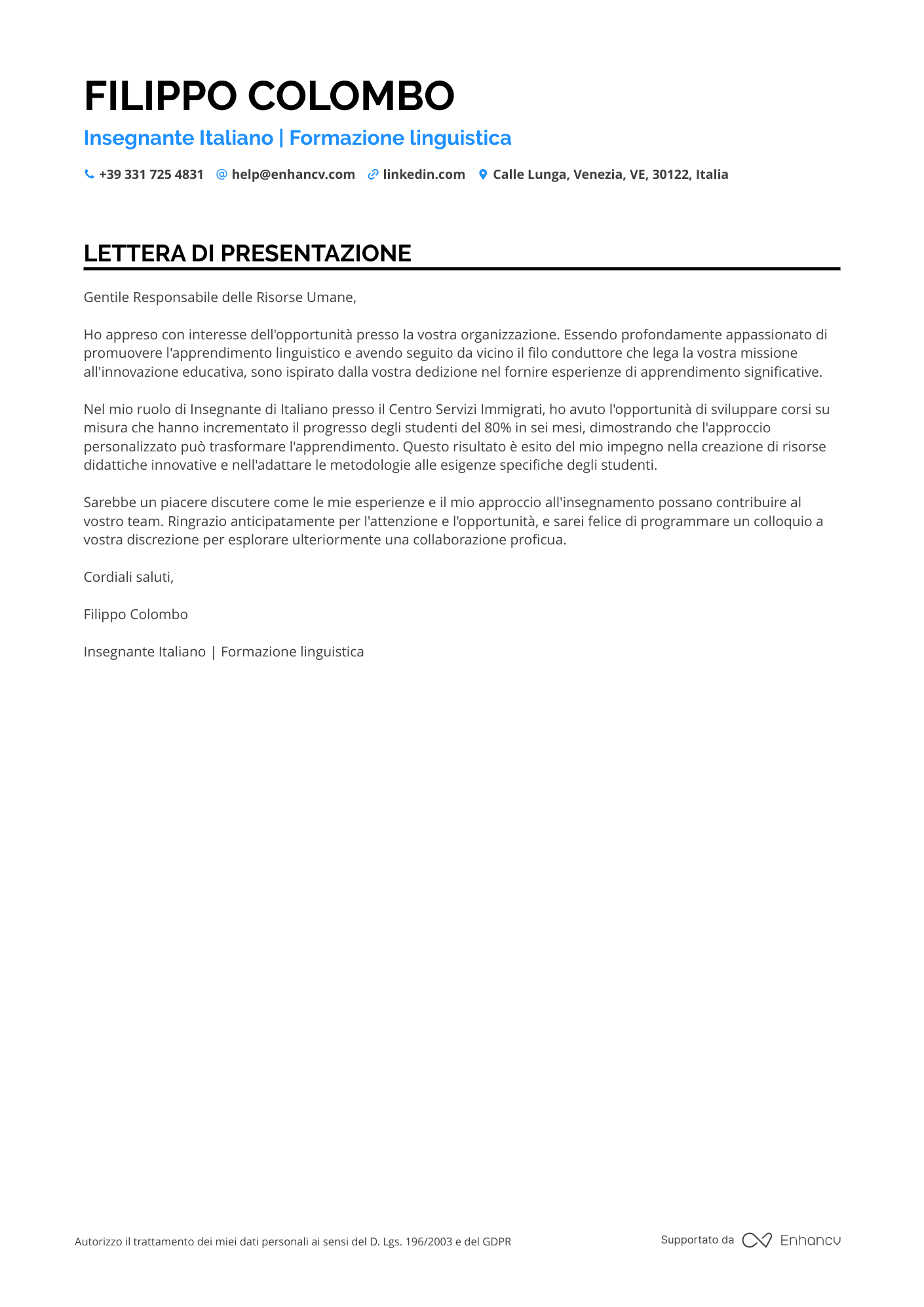 Insegnante di Lingua Straniera