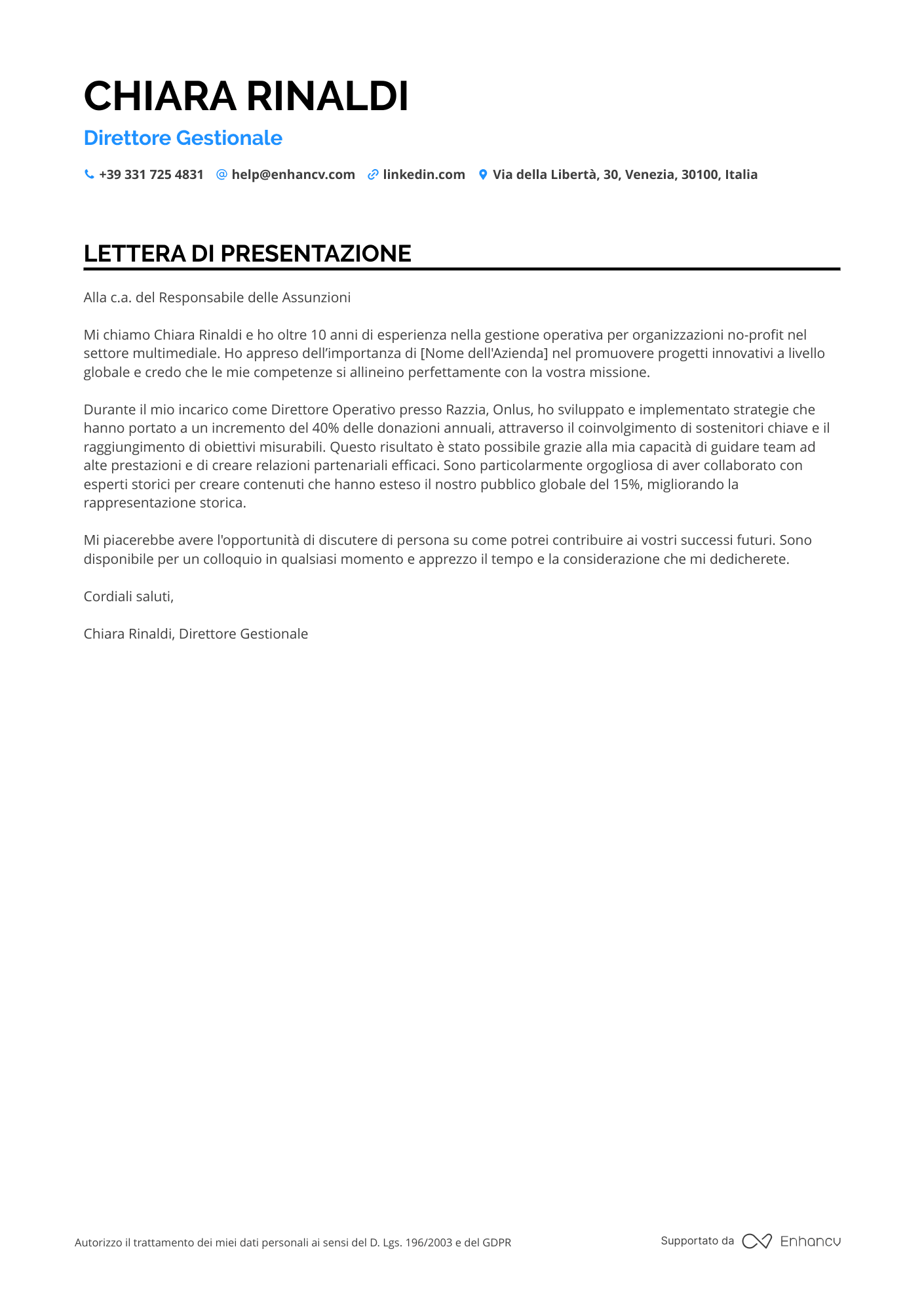 Amministratore Delegato nel Settore Immobiliare