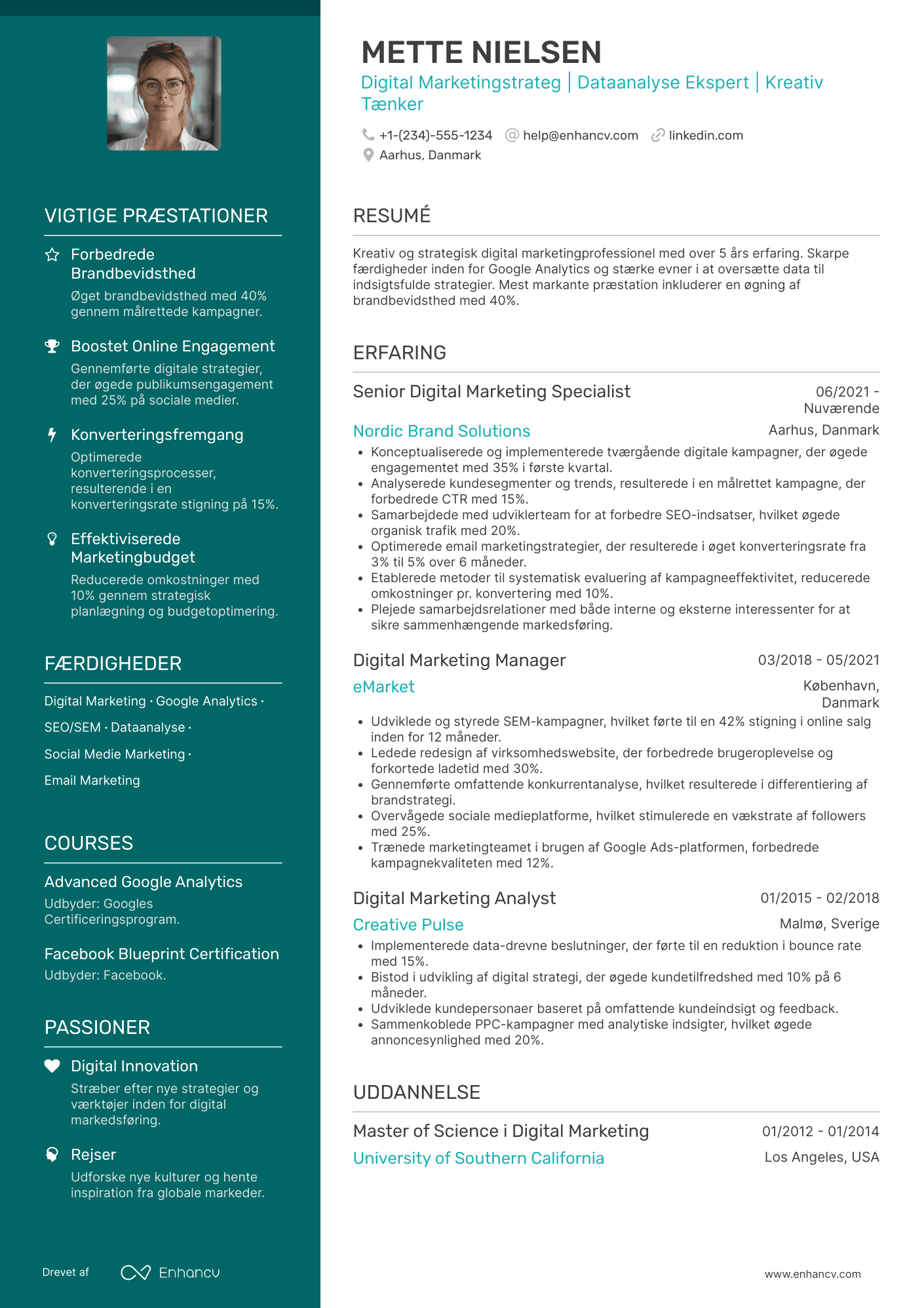 CV til Digital marketingstrateg