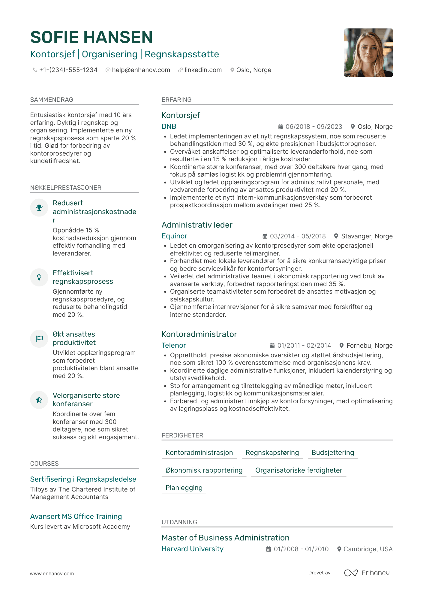 Stilig CV mal