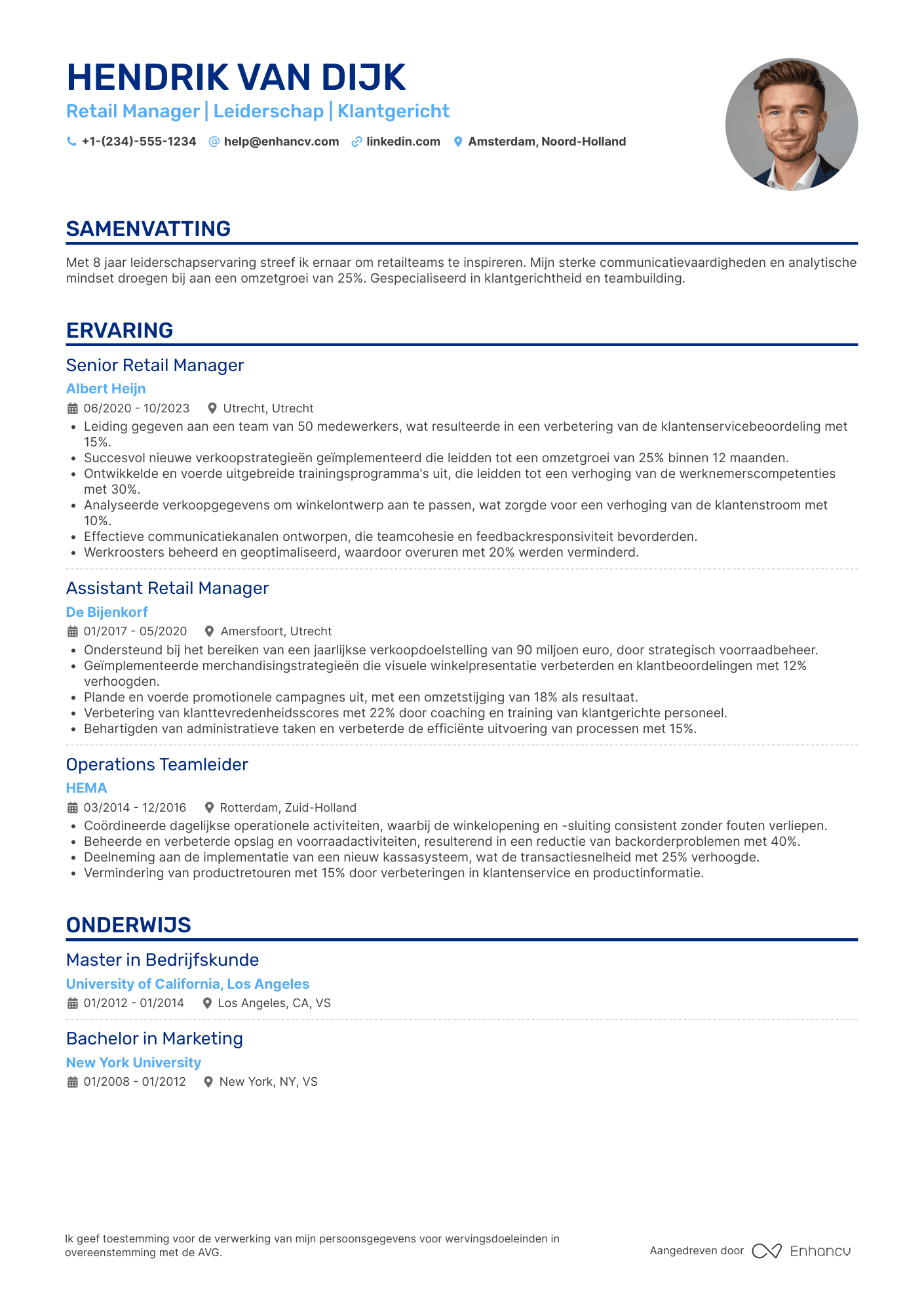 CV voor Carriereswitch Retail Manager