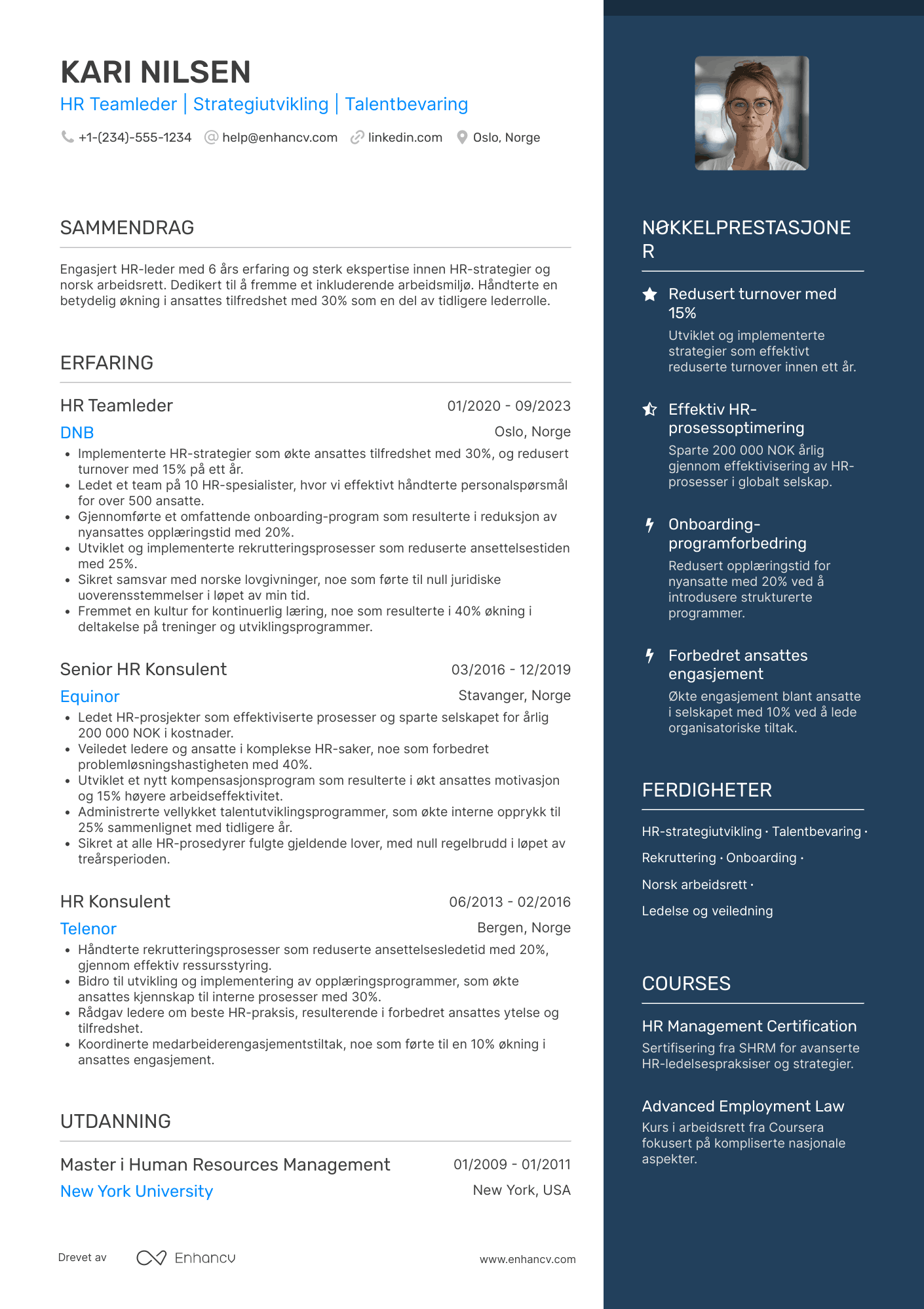 CV for HR teamleder