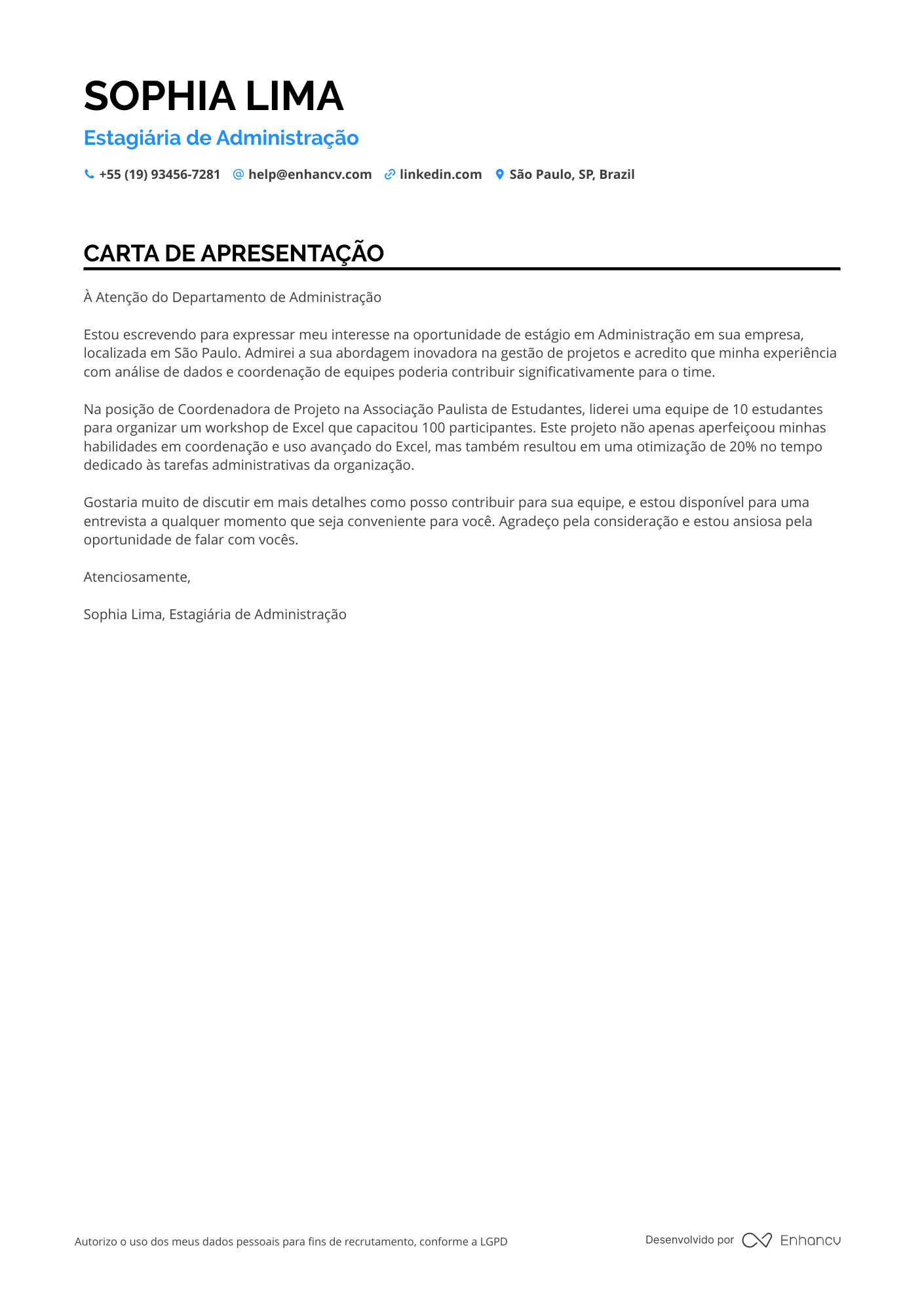 Estagiário de Administração