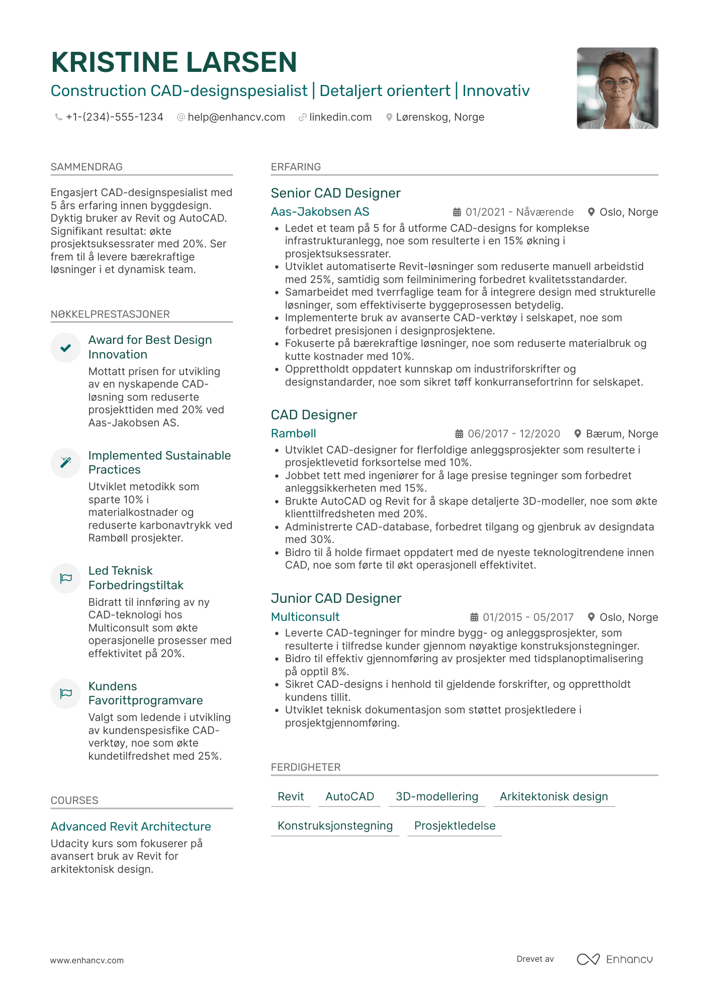 CV for Construction CAD designspesialist