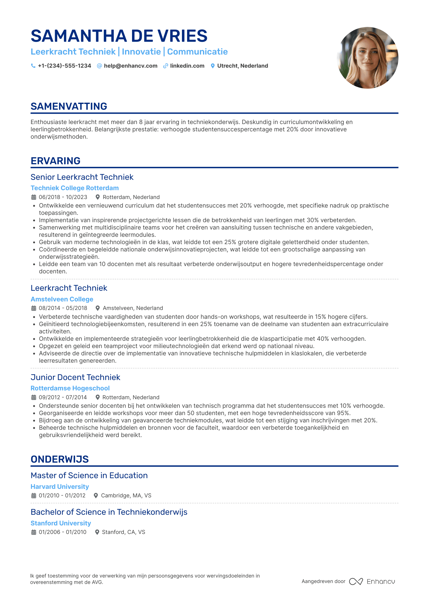 CV voor Leerkracht Techniek