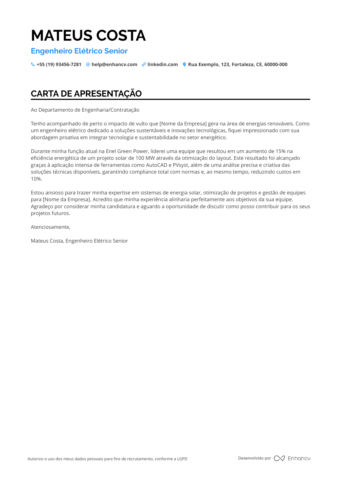 Engenharia Elétrica Meio período