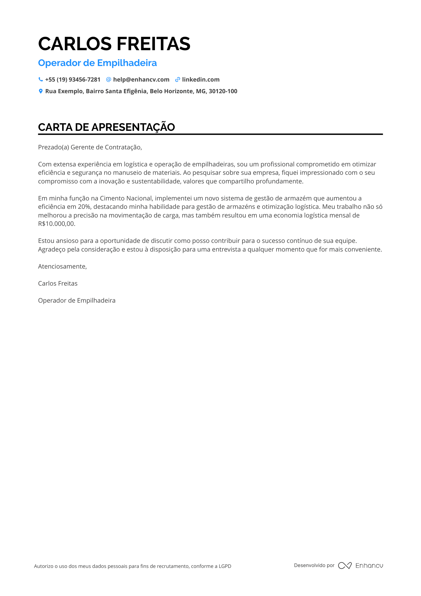 Operador de Empilhadeira de Construção