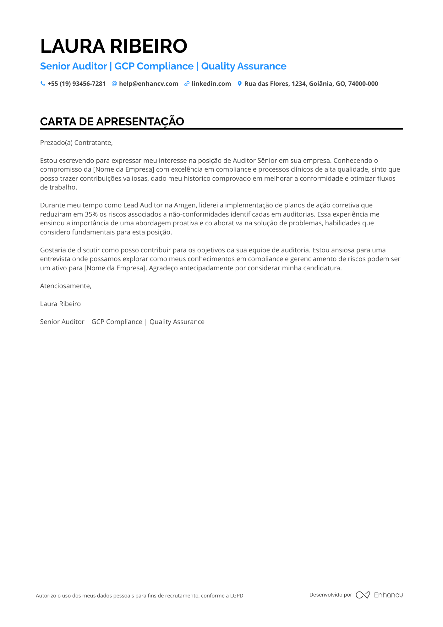 Gerente Geral de Qualidade