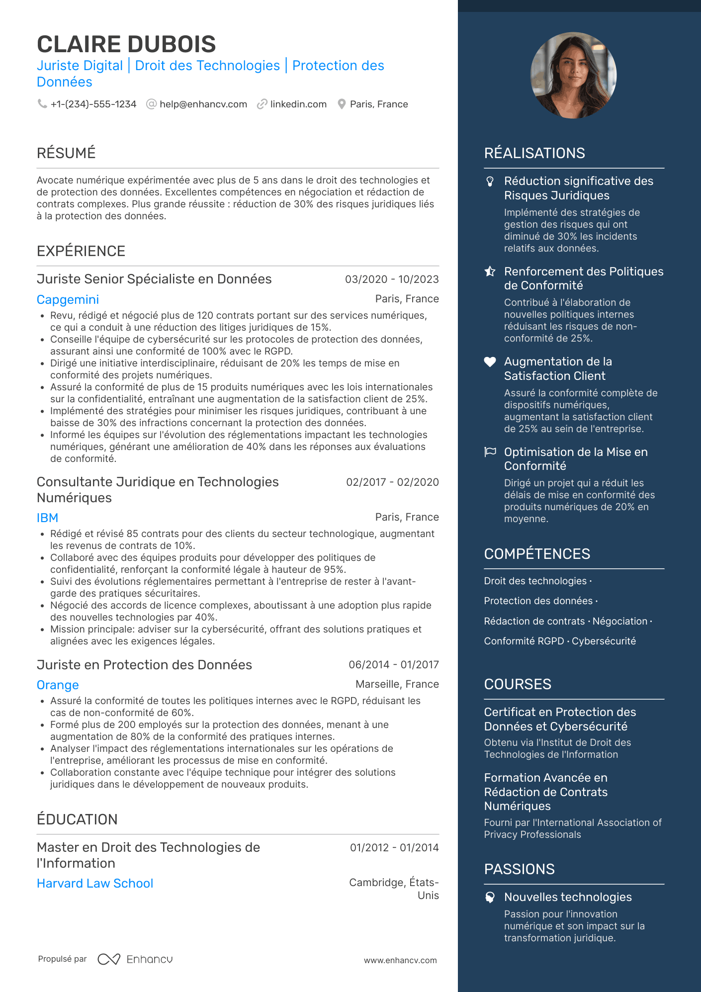 CV de juriste digital