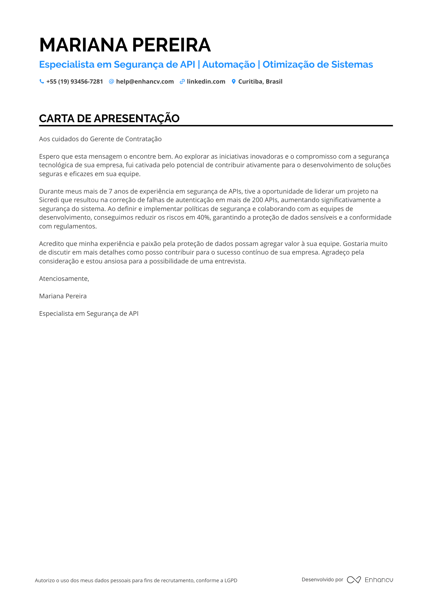 Especialista em Segurança de TI