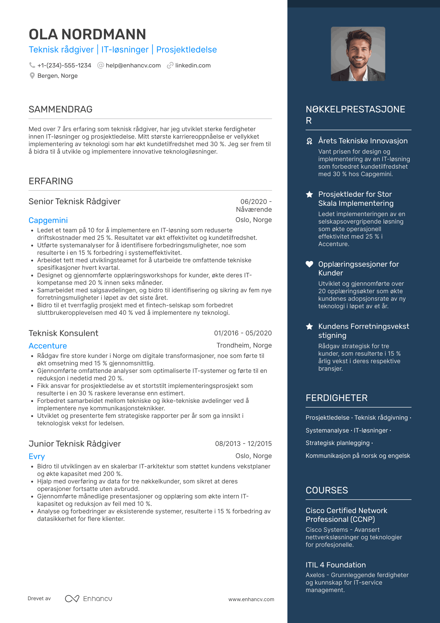 CV for Erfaren Teknisk rådgiver