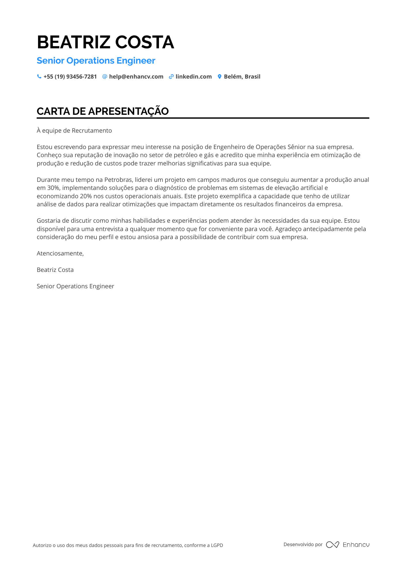 Engenheiro de Petróleo Sênior
