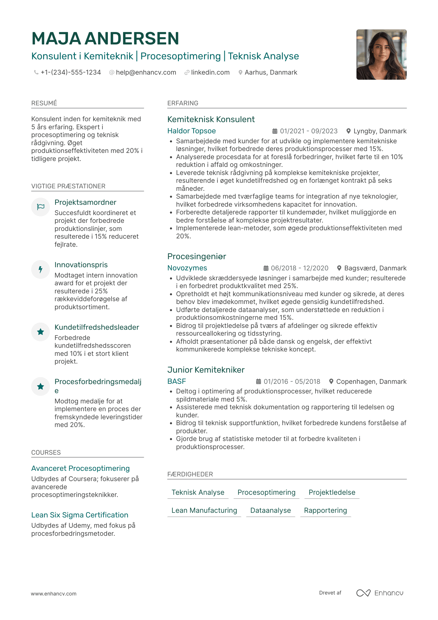 CV til Konsulent i kemiteknik