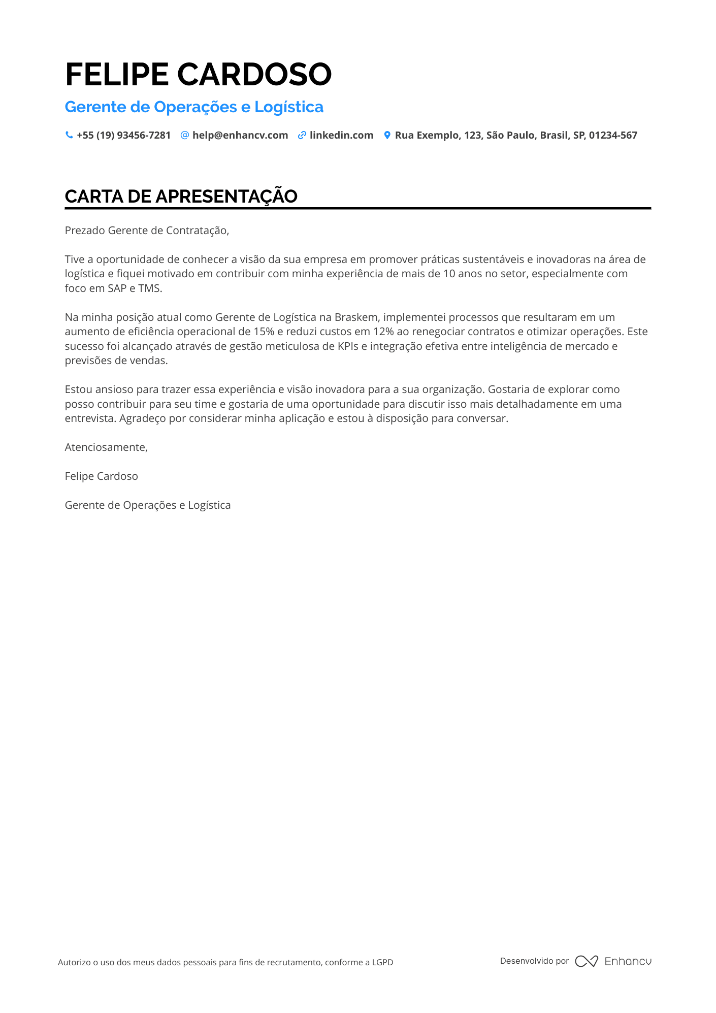 Gerente Administrativo de Logística