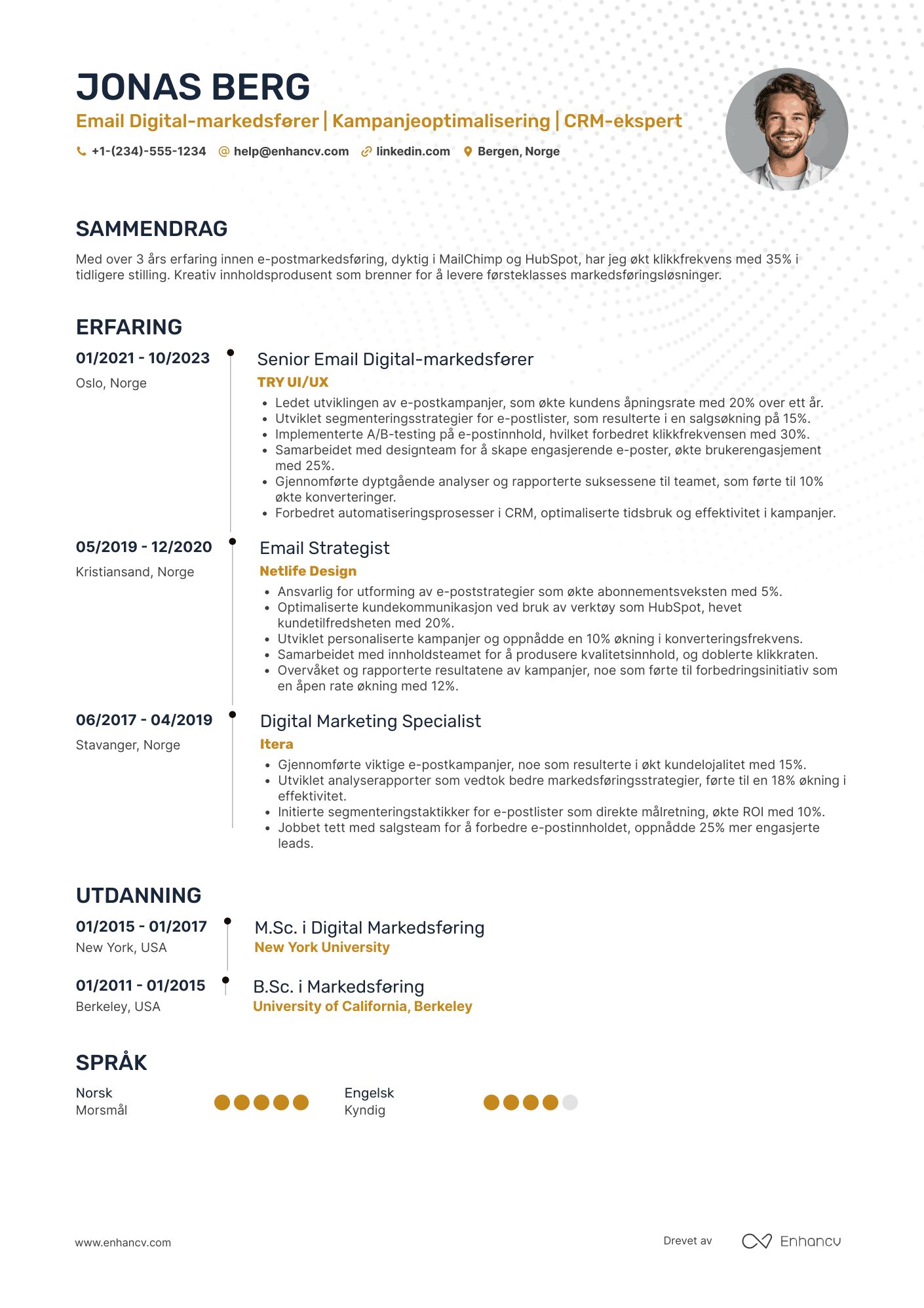 CV for Email digital markedsfører