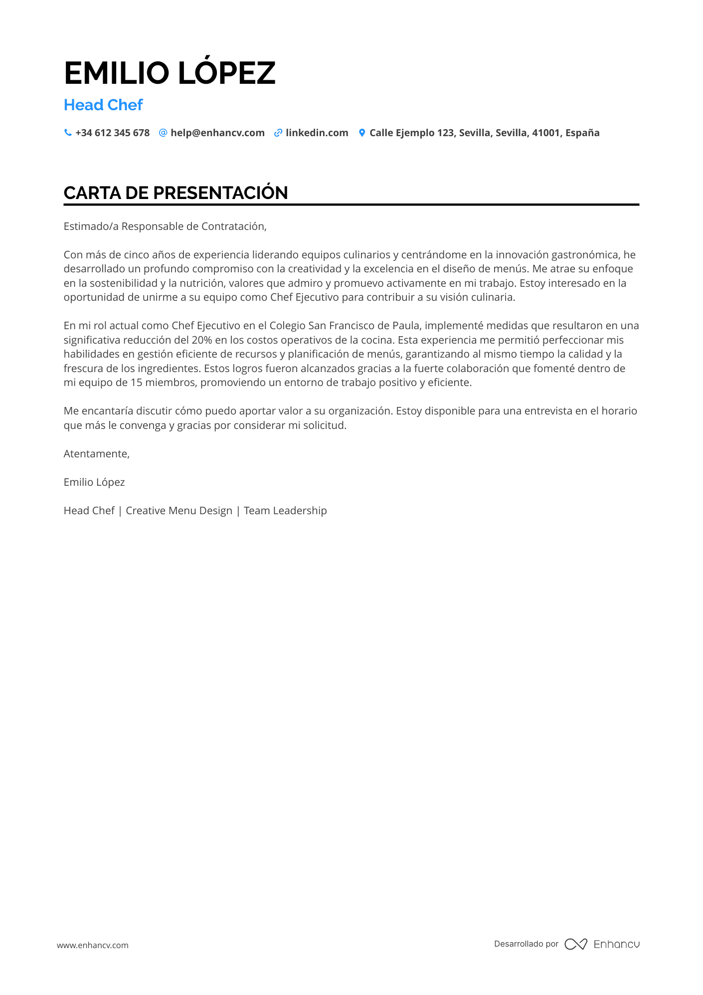 Chef de Restaurante