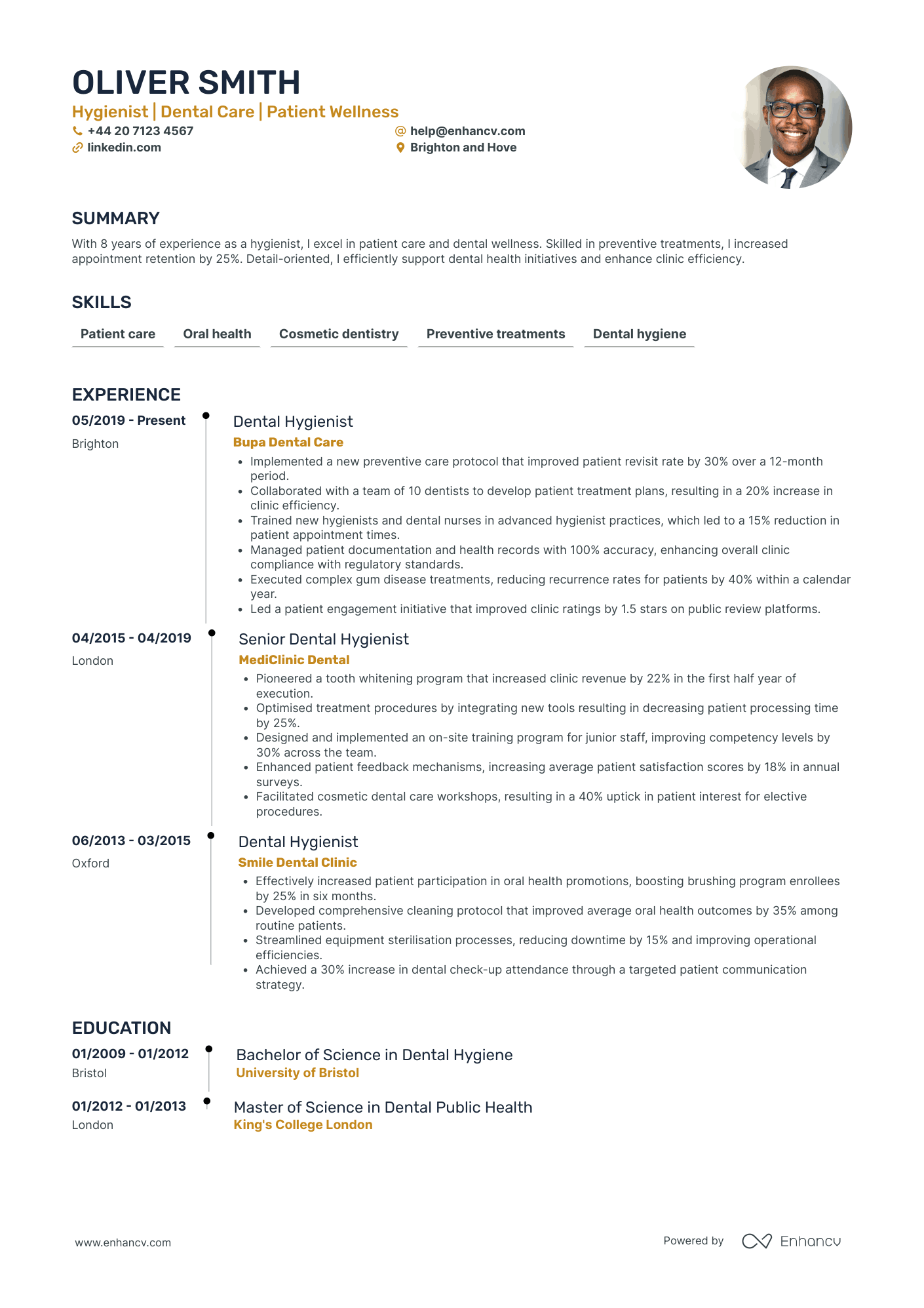 Cosmetic Dental Hygienist CV Examples