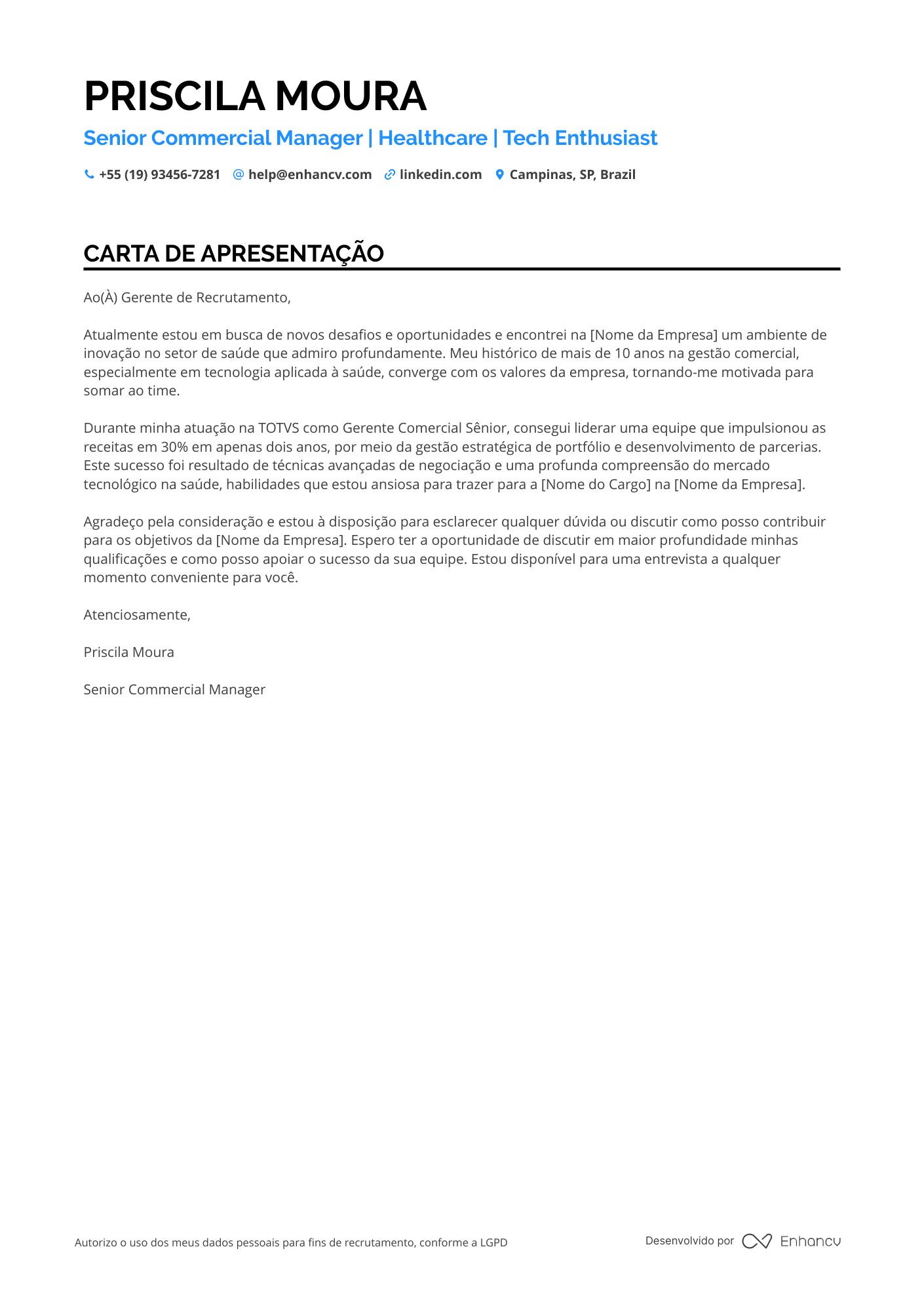 Gerente Comercial de Tecnologia
