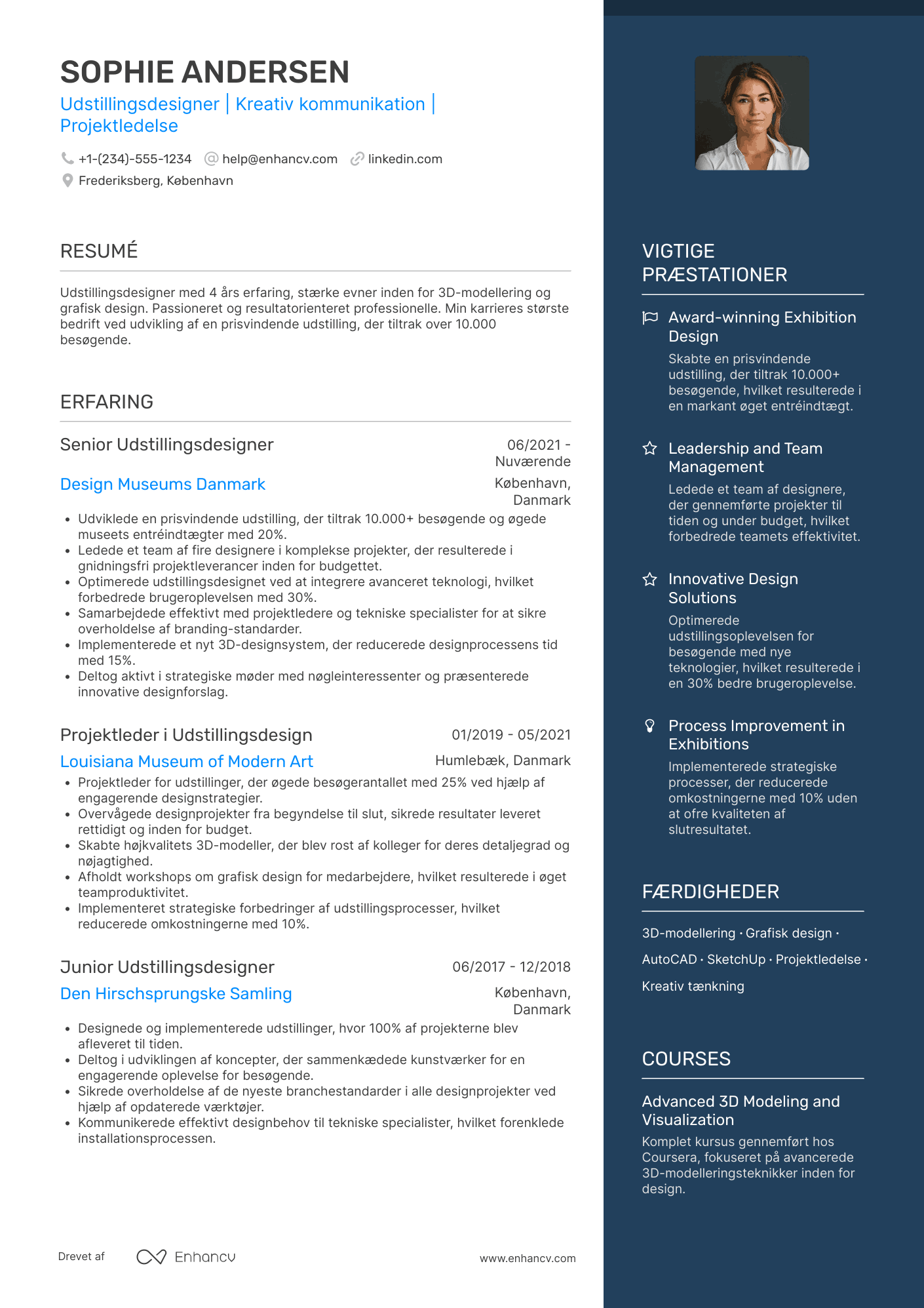 CV til Udstillingsdesigner