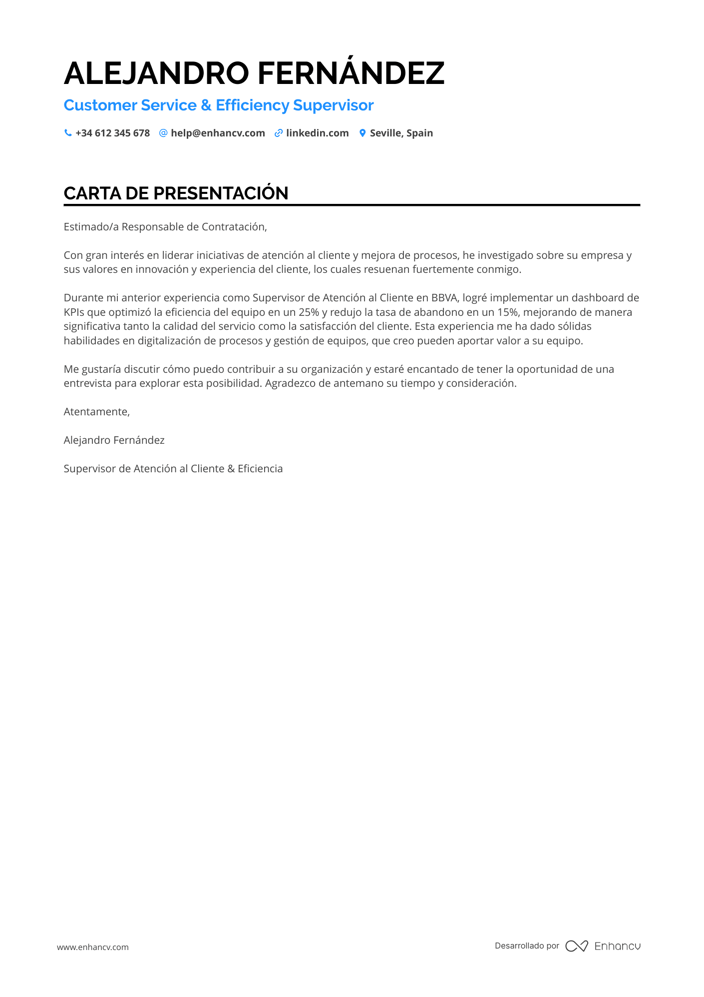 Supervisor de Atención al Cliente
