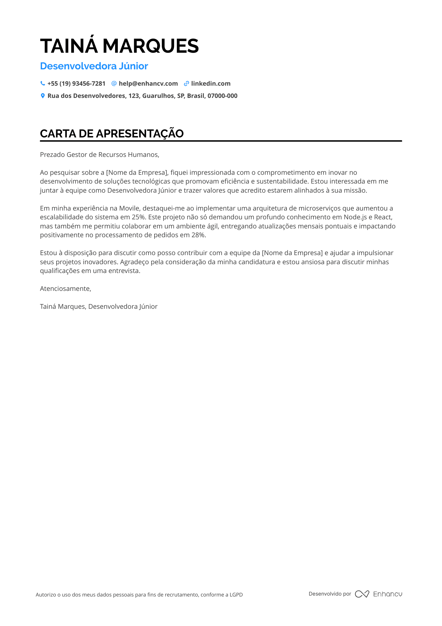 Desenvolvedor Sem experiência
