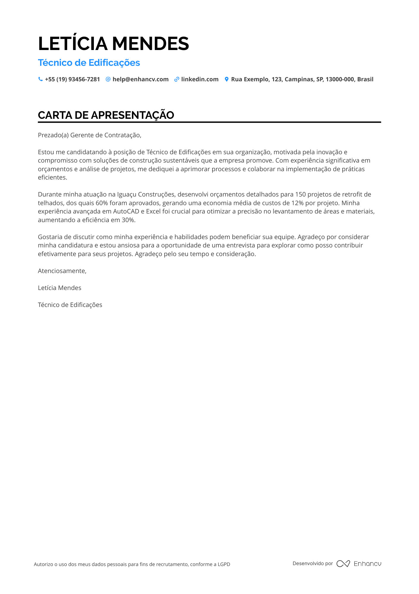 Estudante de Arquitetura Comercial