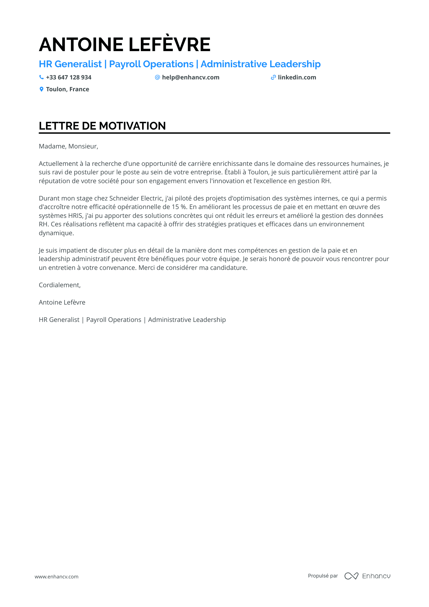 Responsable RH international