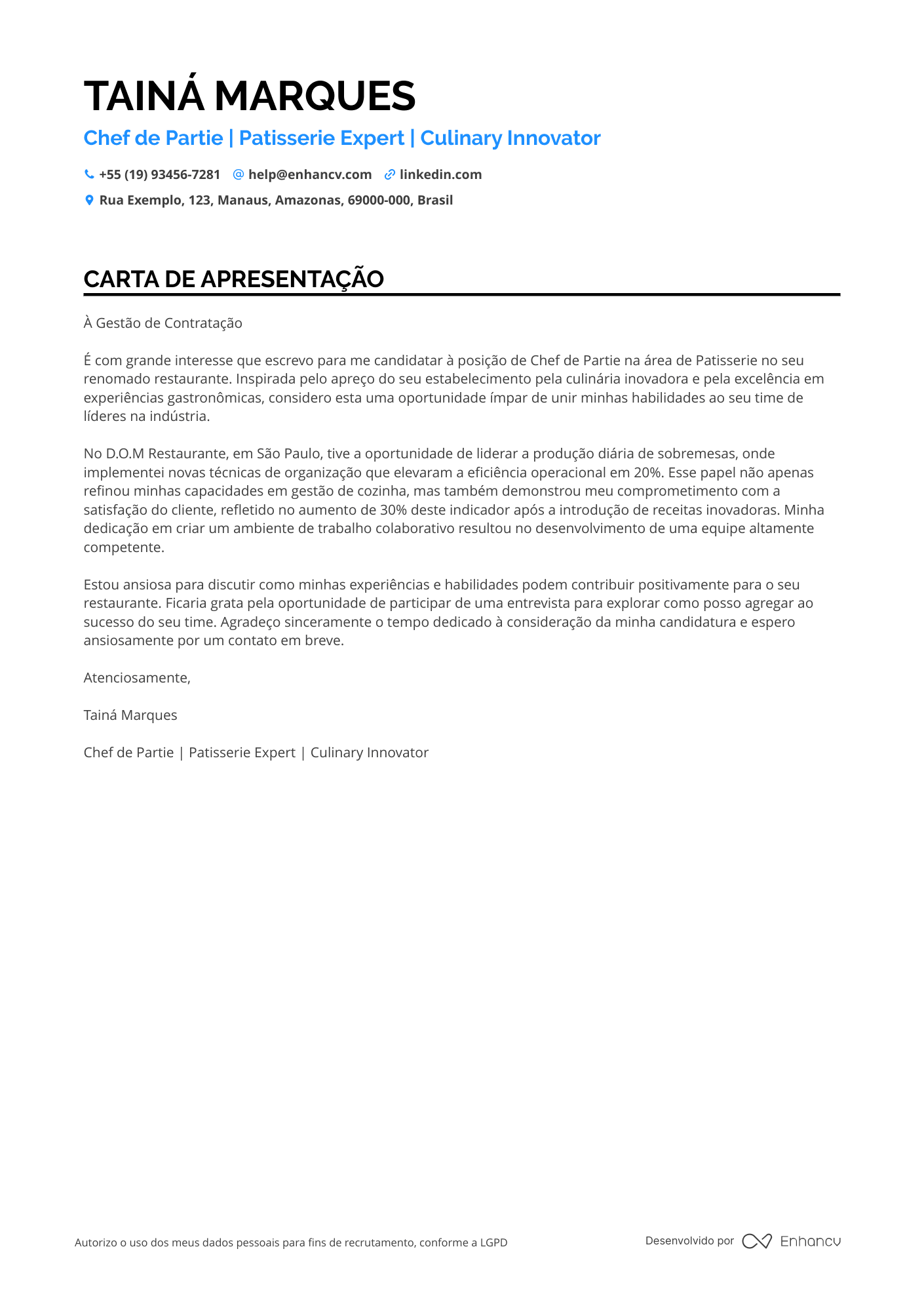 Padeiro de Restaurante