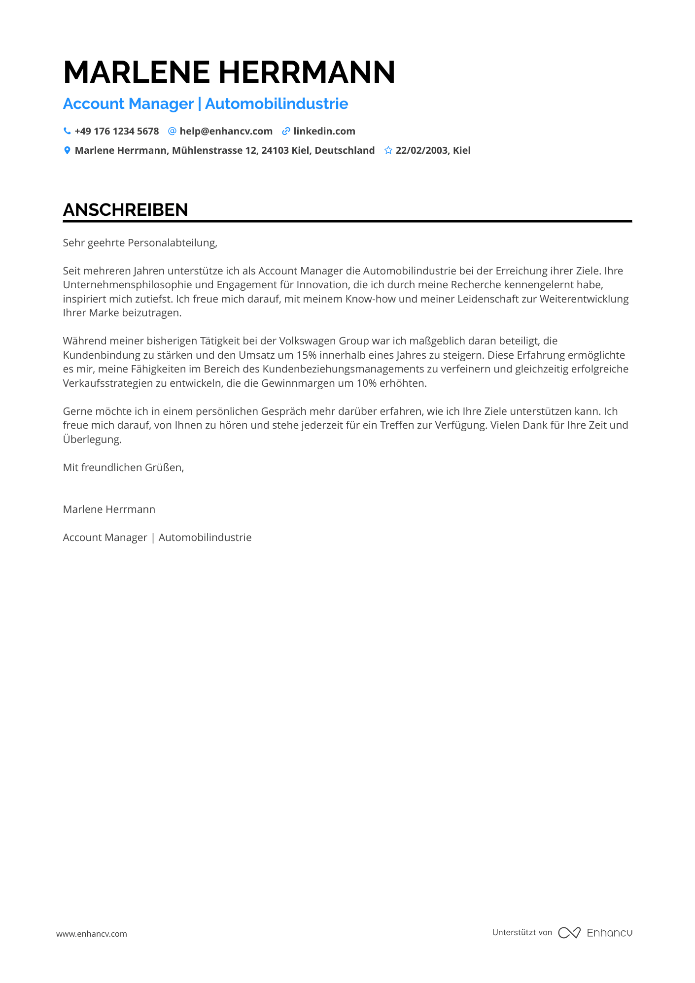 Account Manager für die Automobilindustrie