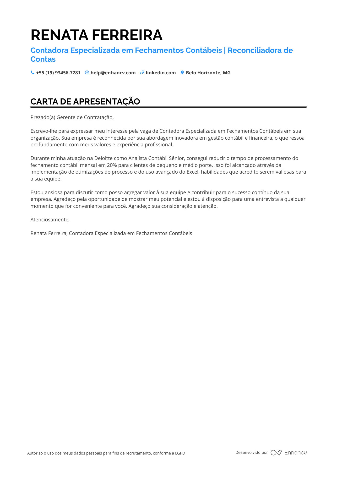 Analista Contábil de Planejamento