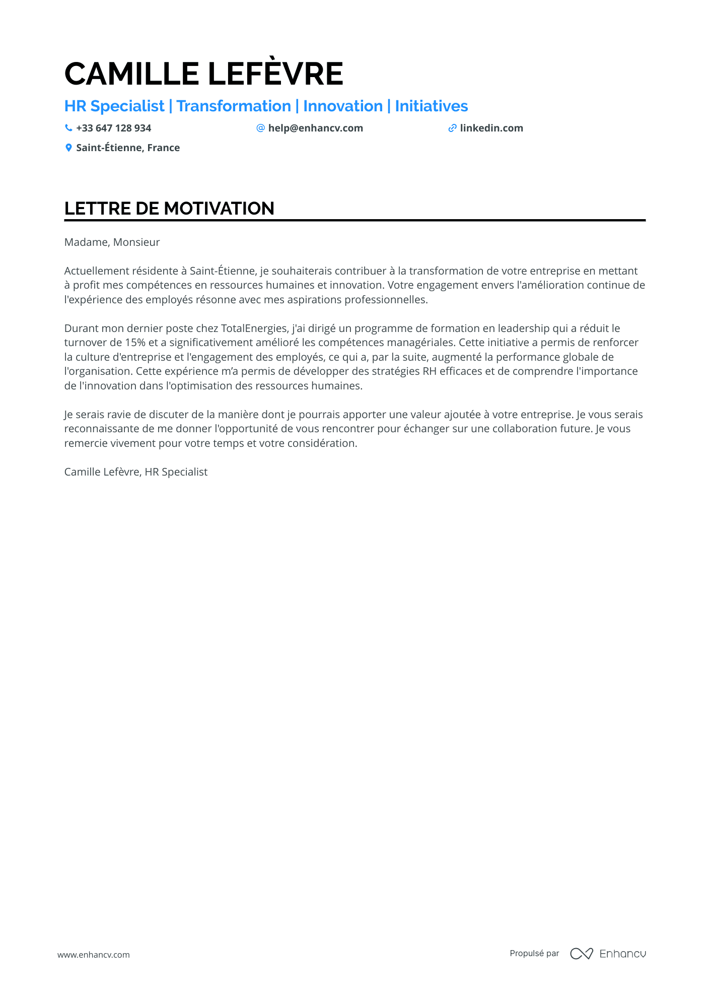 Chef de projet RH