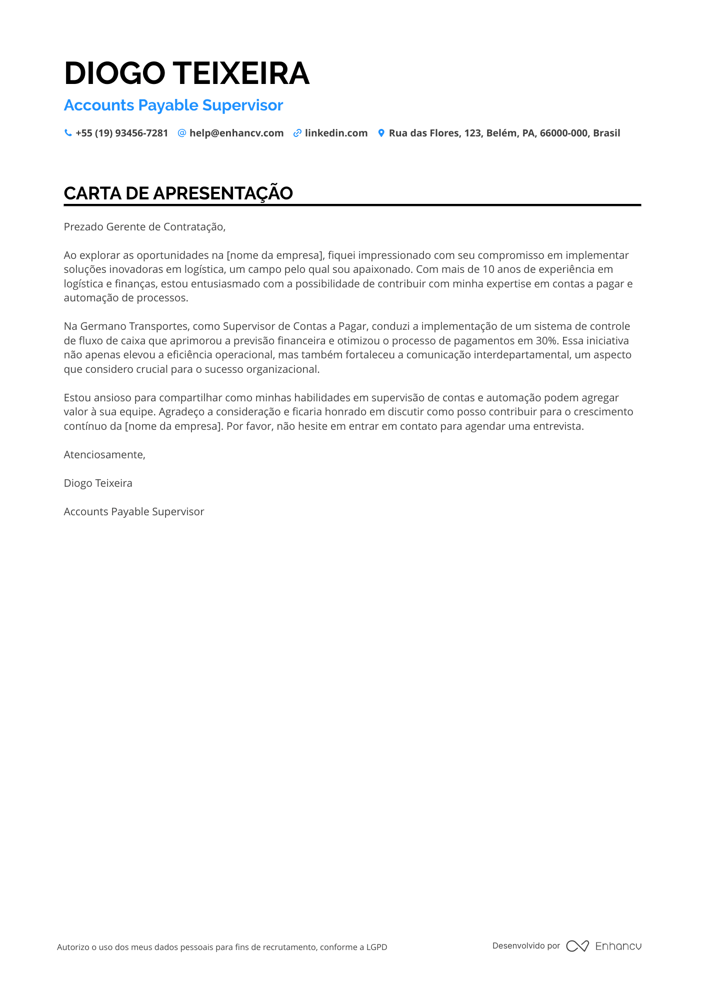 Supervisor de Contas a Pagar