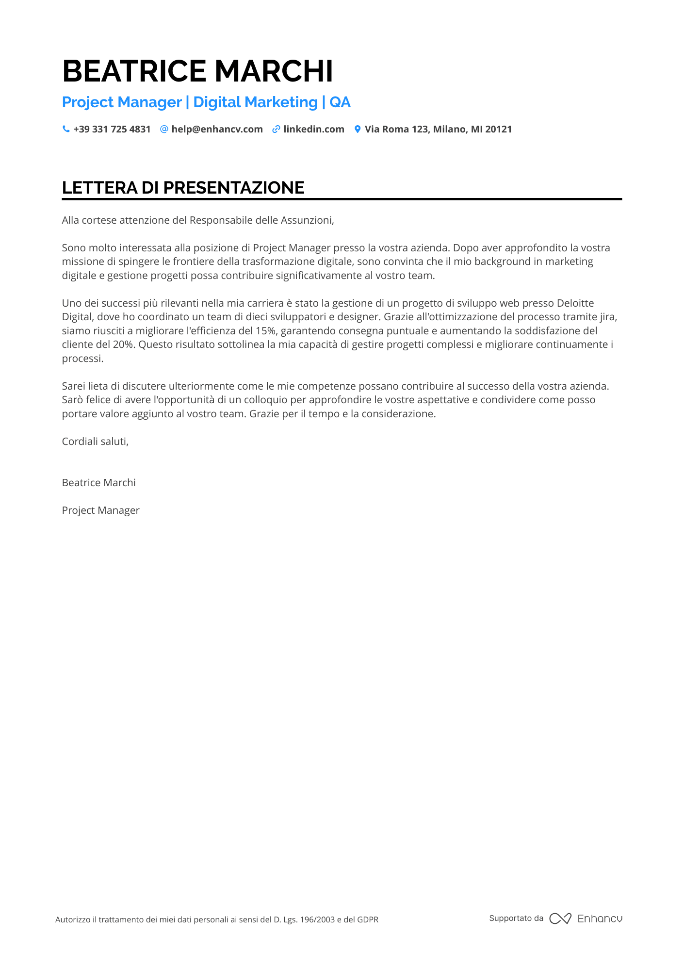 Project Manager di Marketing Digitale