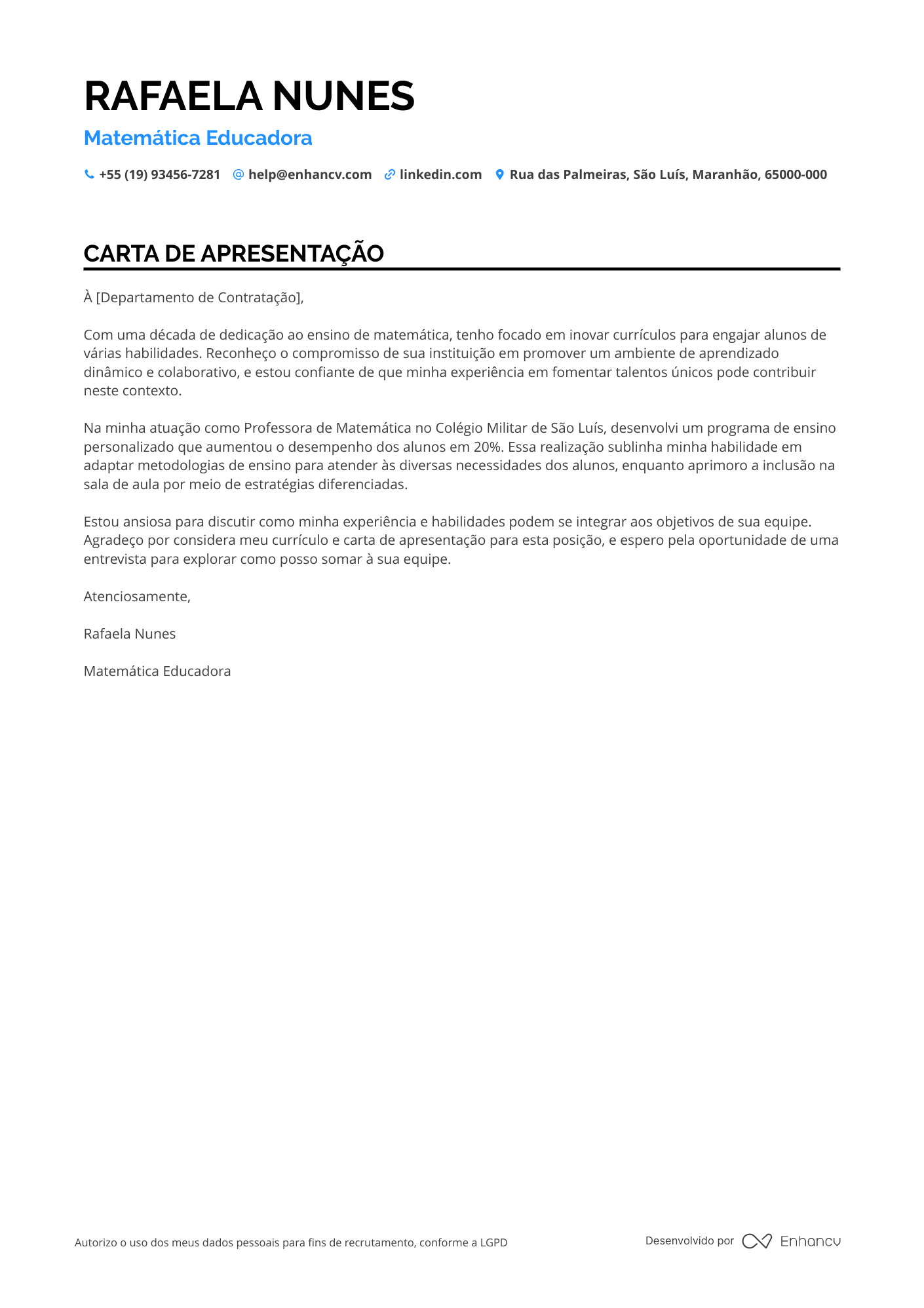 Professor de Matemática do Ensino Médio