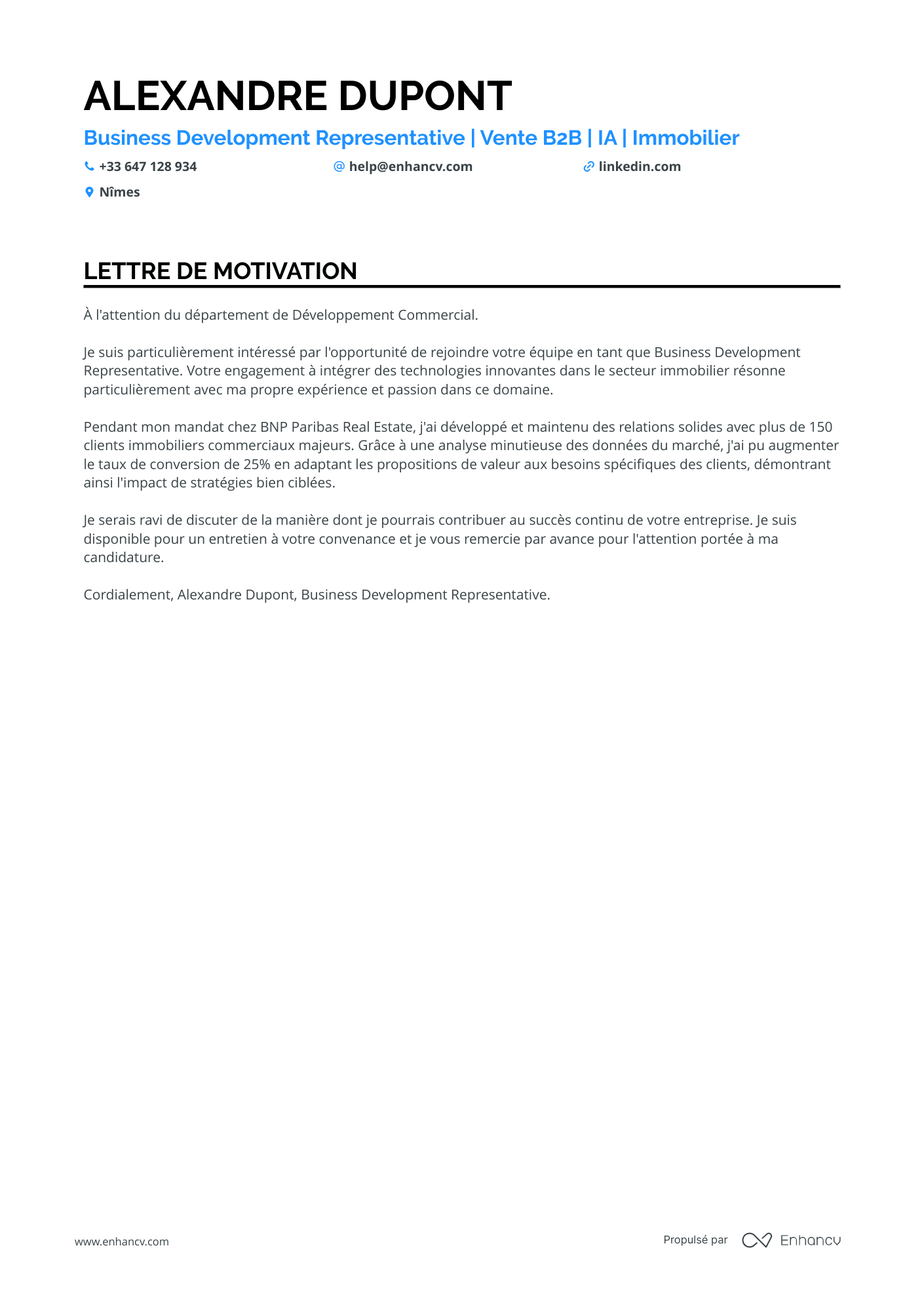 Commercial en Immobilier