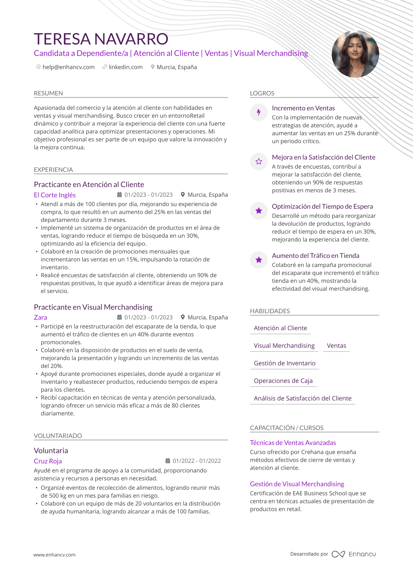 Dependienta con experiencia